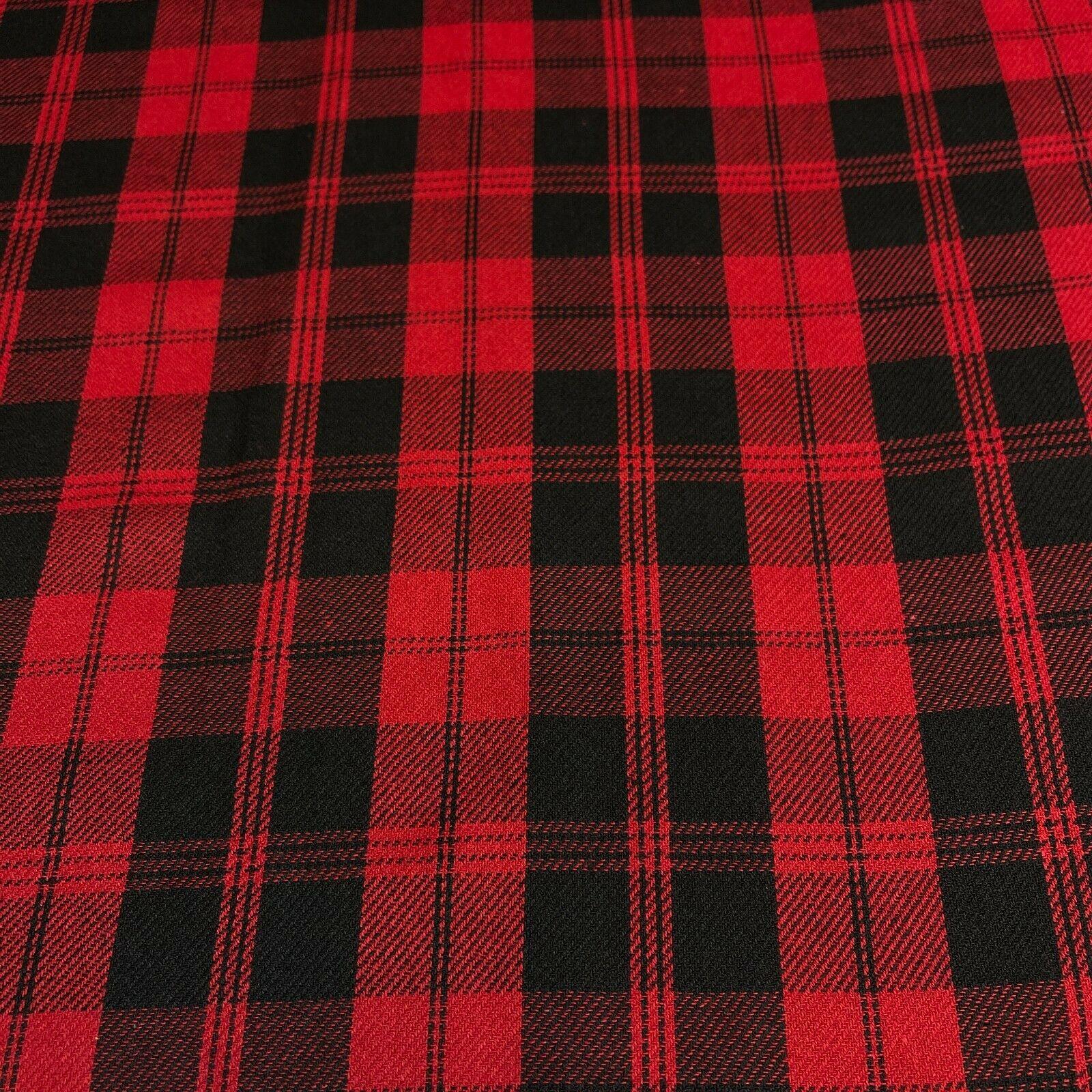 Soft Brushed Tartan Check Plaid Winceyette printed Fabric 55 inches wide MA1580