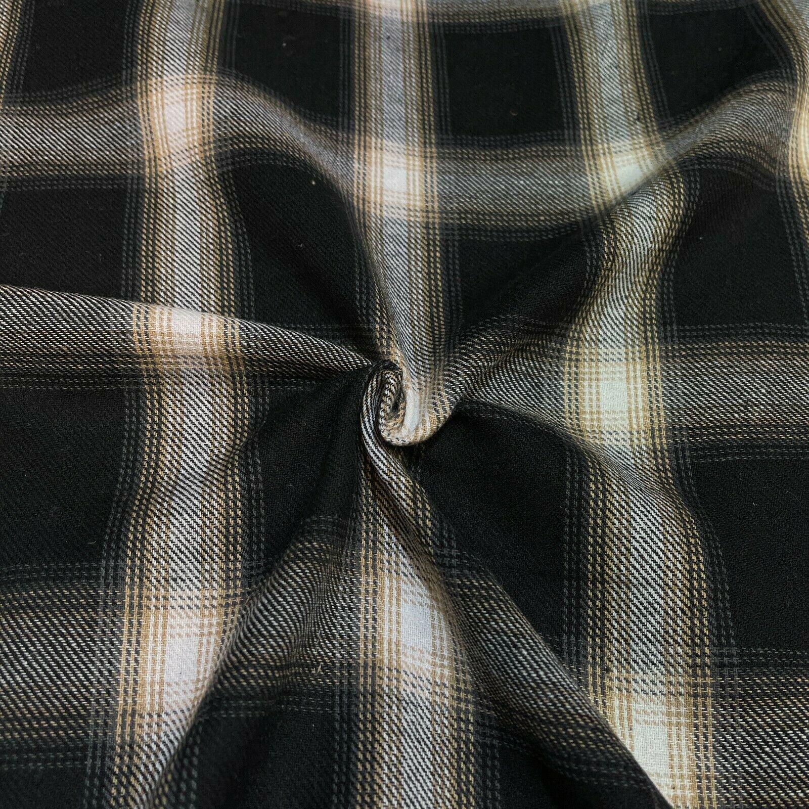 Soft Brushed Tartan Check Plaid Winceyette printed Fabric 55 inches wide MA1580