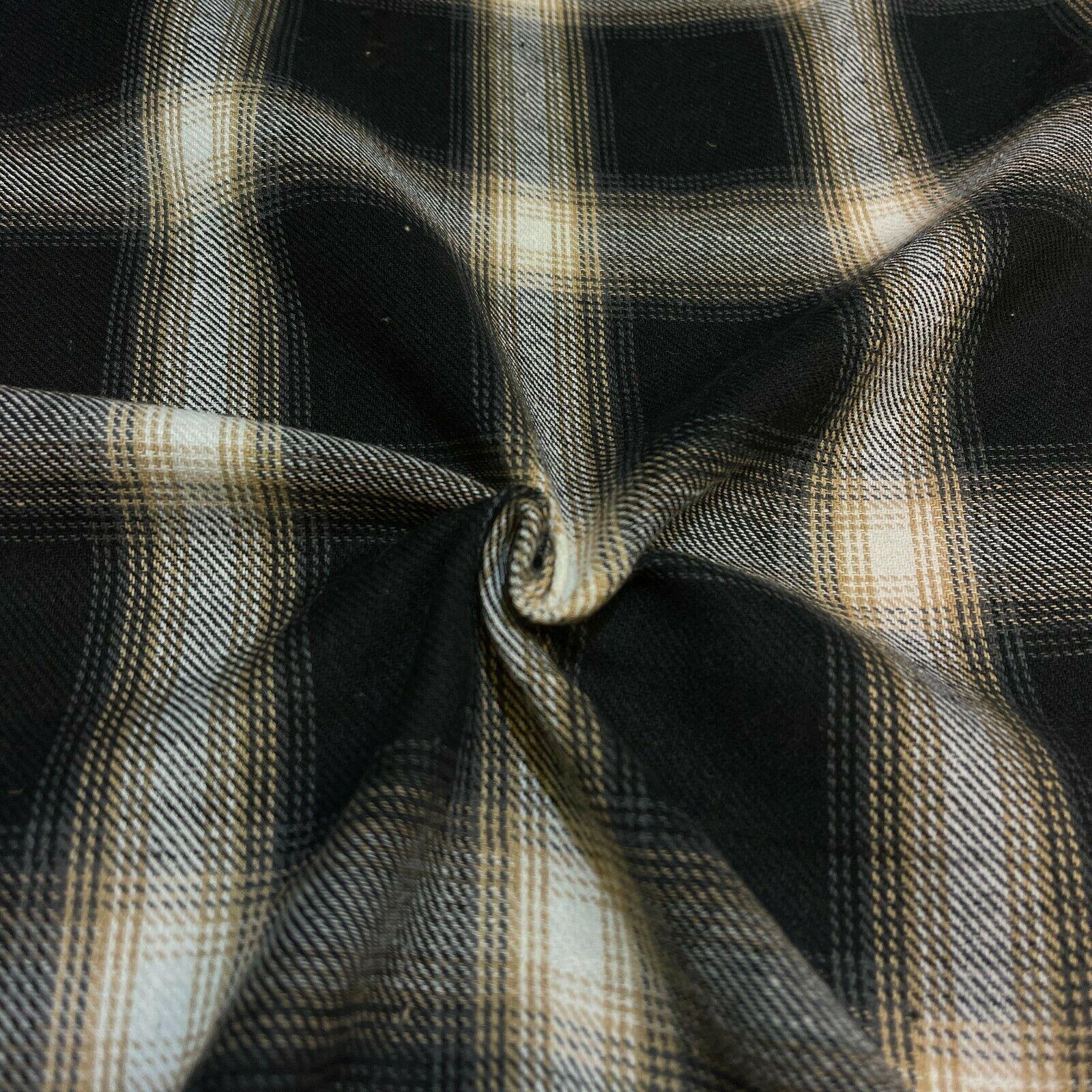 Soft Brushed Tartan Check Plaid Winceyette printed Fabric 55 inches wide MA1580