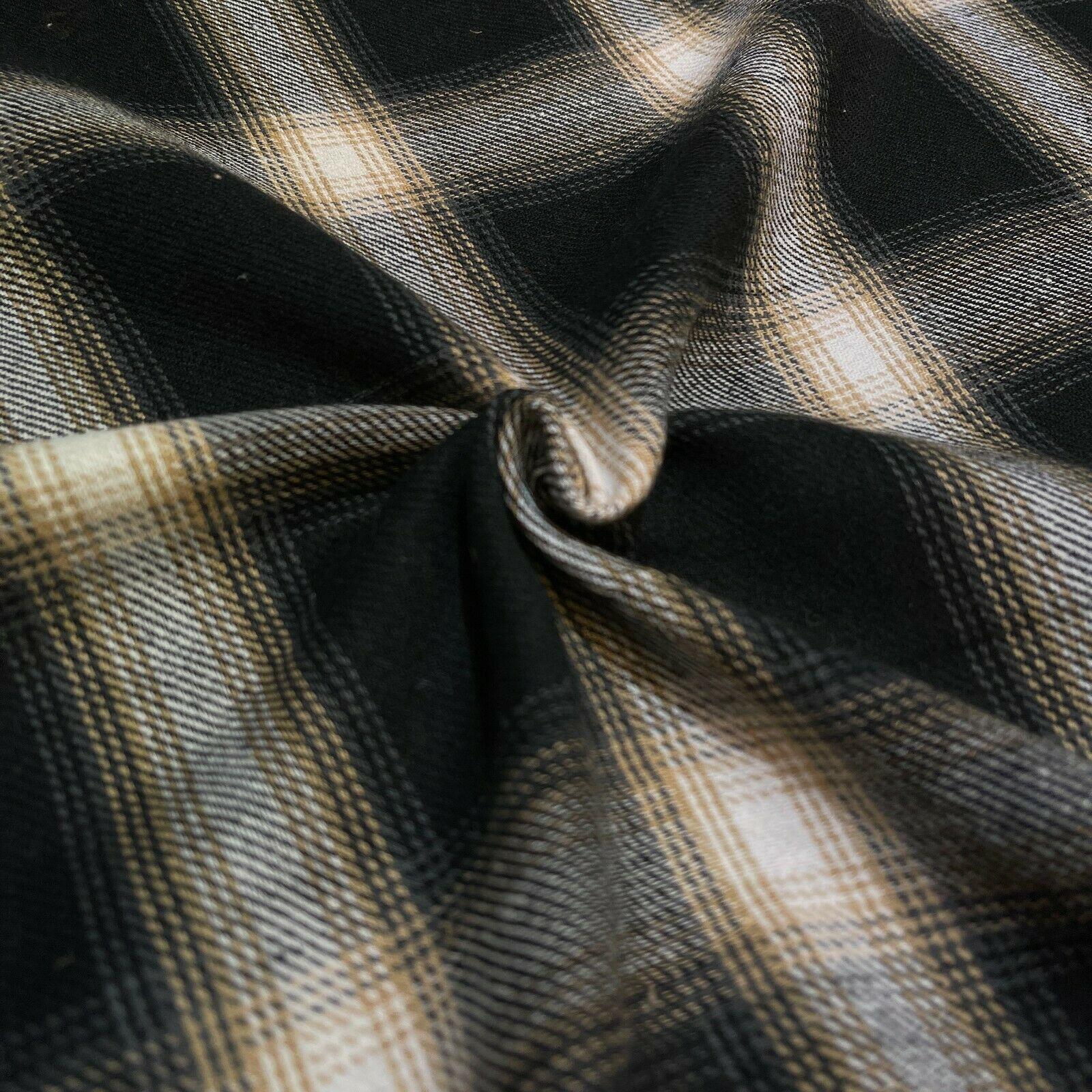 Soft Brushed Tartan Check Plaid Winceyette printed Fabric 55 inches wide MA1580