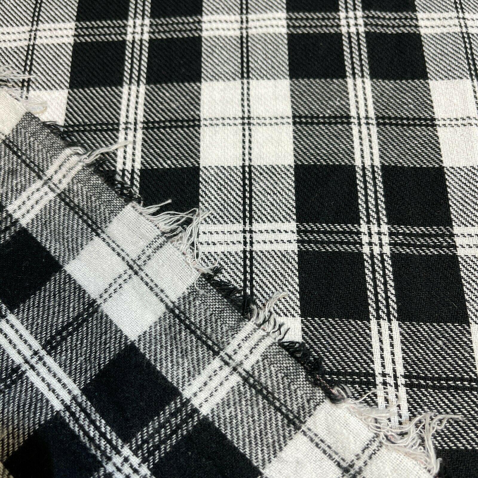 Soft Brushed Tartan Check Plaid Winceyette printed Fabric 55 inches wide MA1580