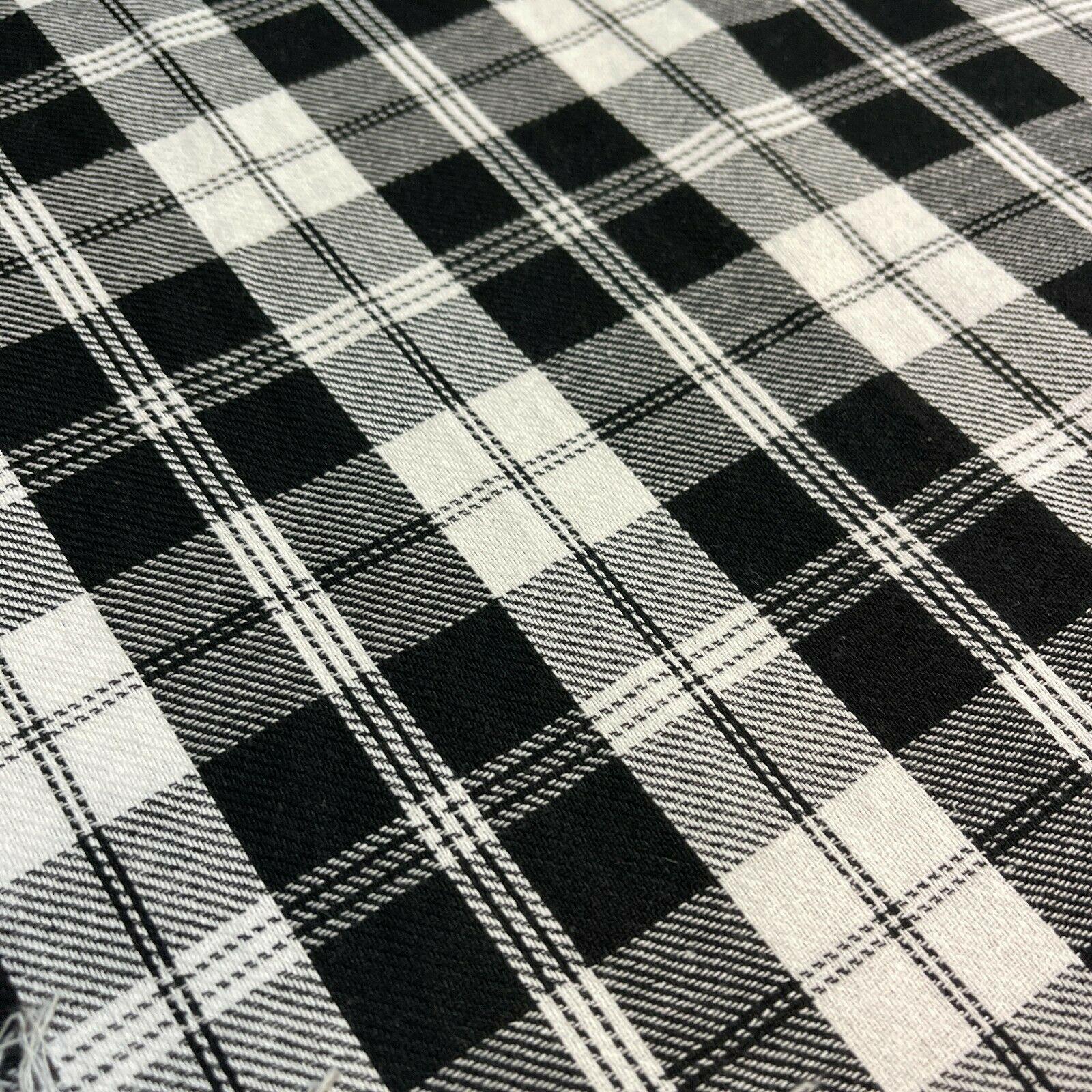 Soft Brushed Tartan Check Plaid Winceyette printed Fabric 55 inches wide MA1580