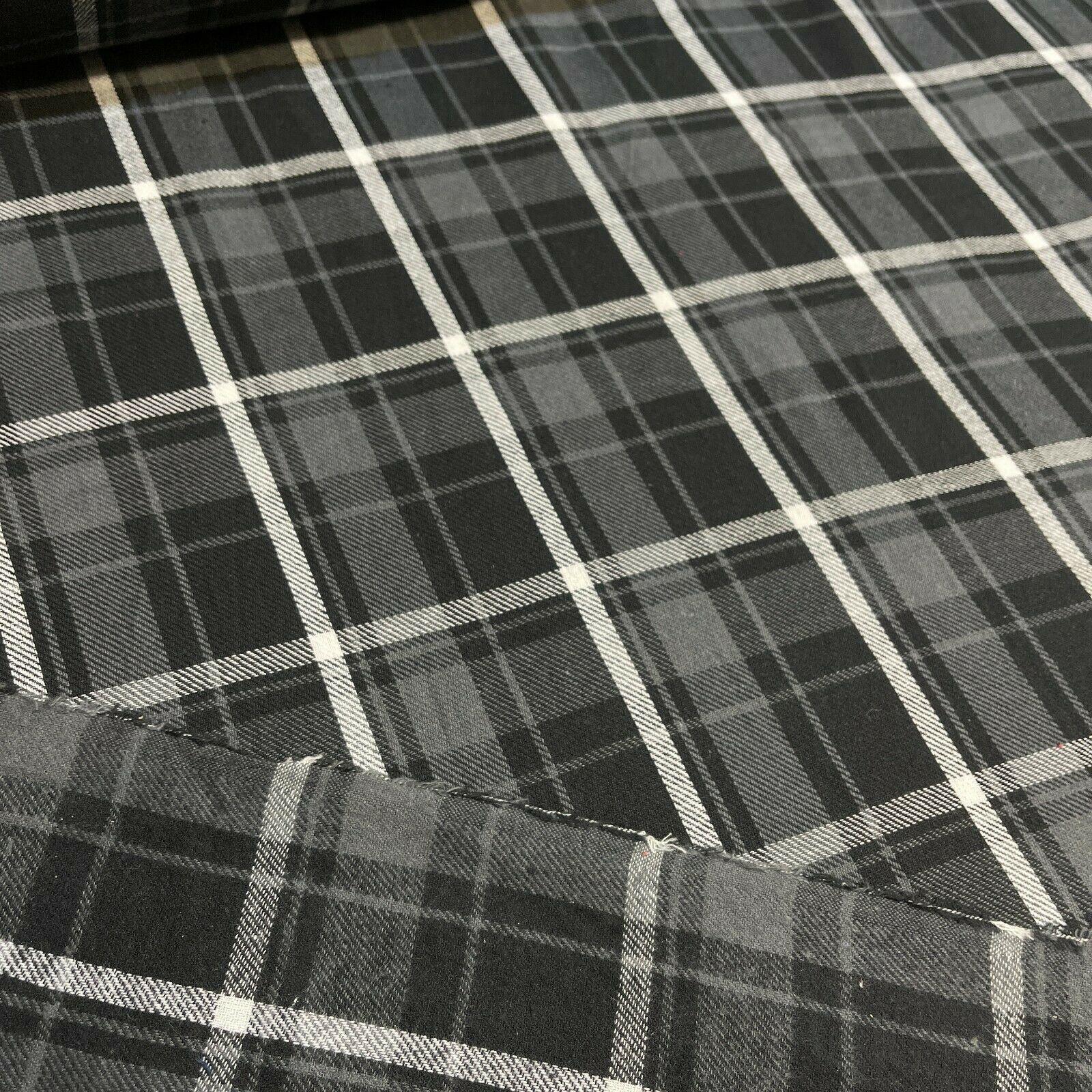 Soft Brushed Tartan Check Plaid Winceyette printed Fabric 55 inches wide MA1580