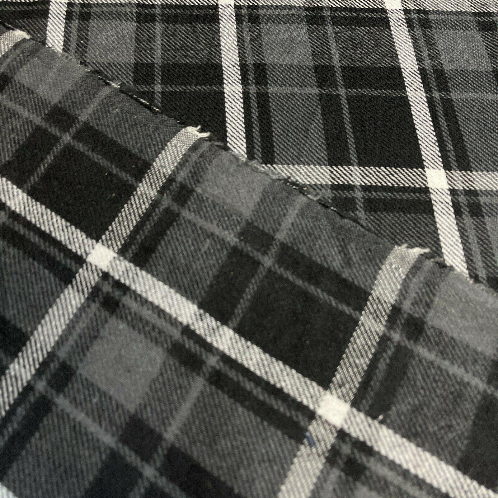 Soft Brushed Tartan Check Plaid Winceyette printed Fabric 55 inches wide MA1580