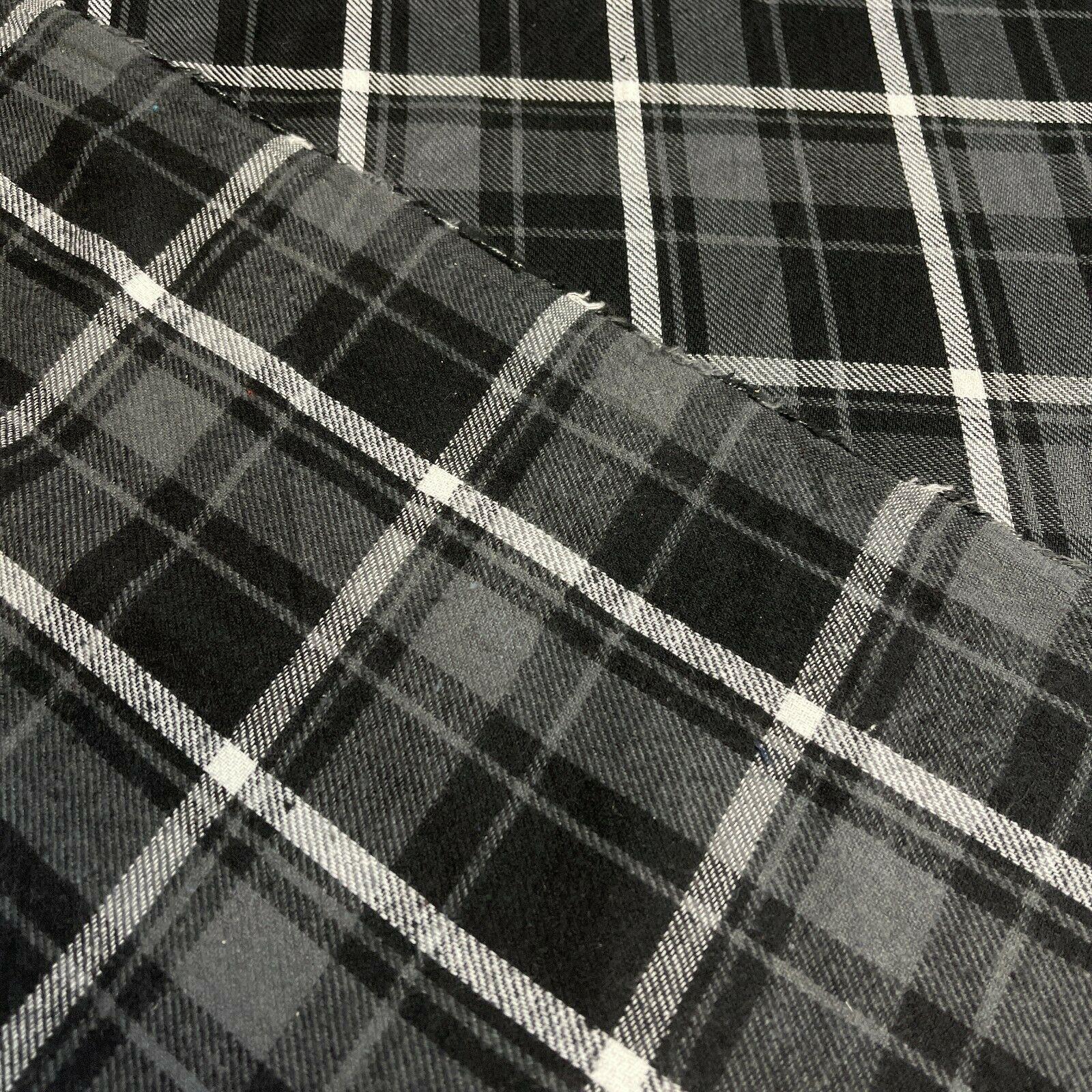 Soft Brushed Tartan Check Plaid Winceyette printed Fabric 55 inches wide MA1580