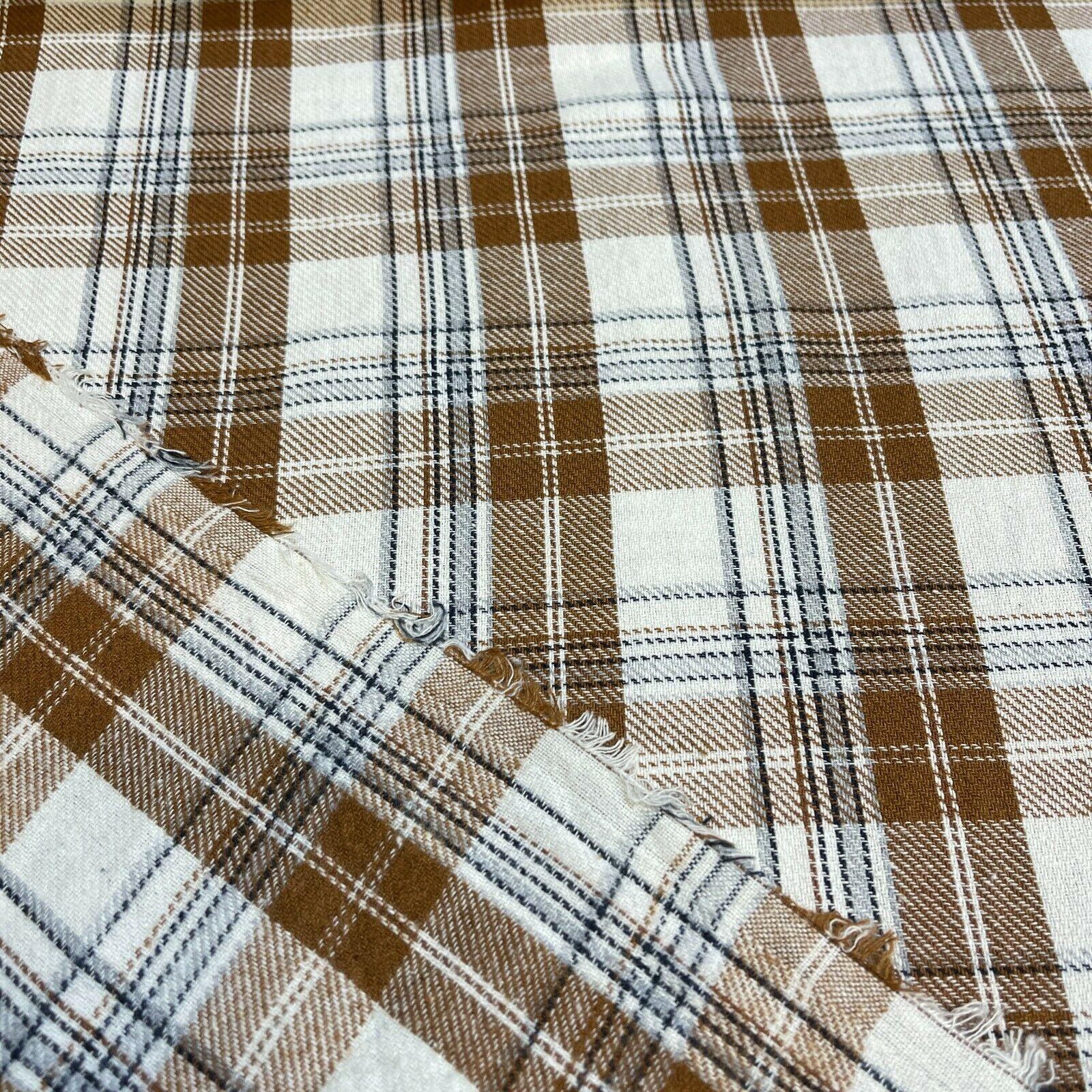 Soft Brushed Tartan Check Plaid Winceyette printed Fabric 55 inches wide MA1580