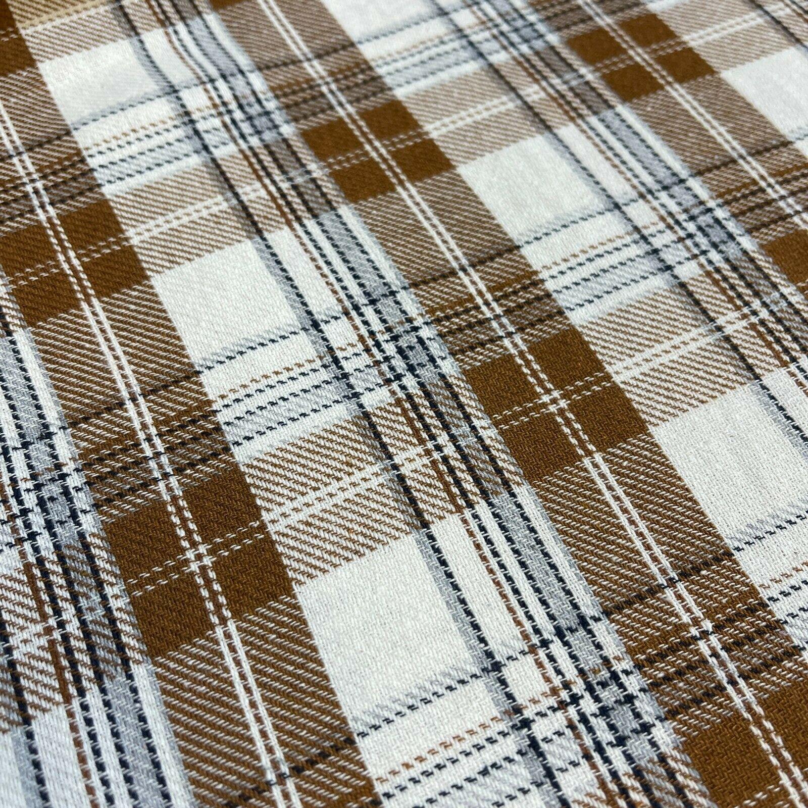 Soft Brushed Tartan Check Plaid Winceyette printed Fabric 55 inches wide MA1580