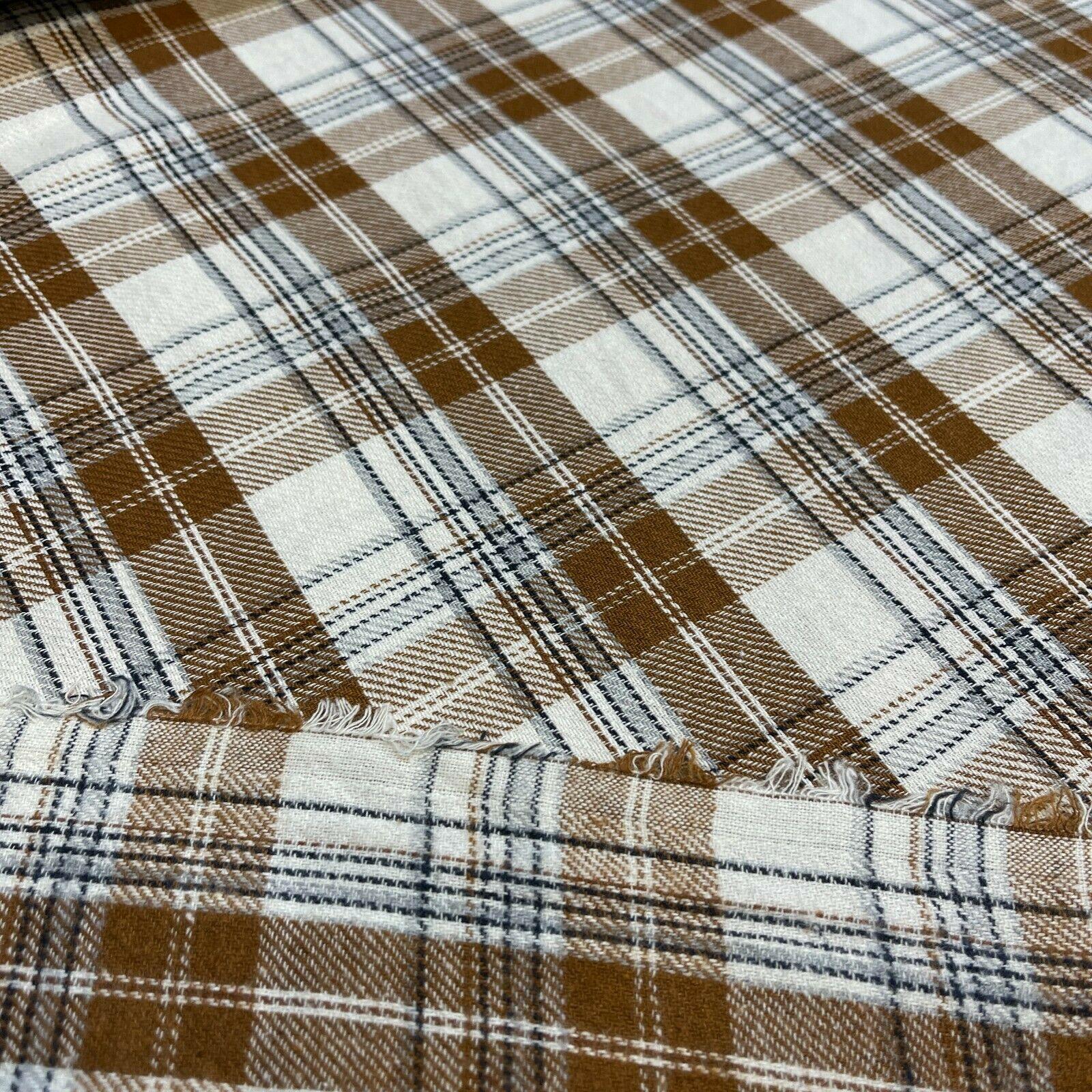 Soft Brushed Tartan Check Plaid Winceyette printed Fabric 55 inches wide MA1580