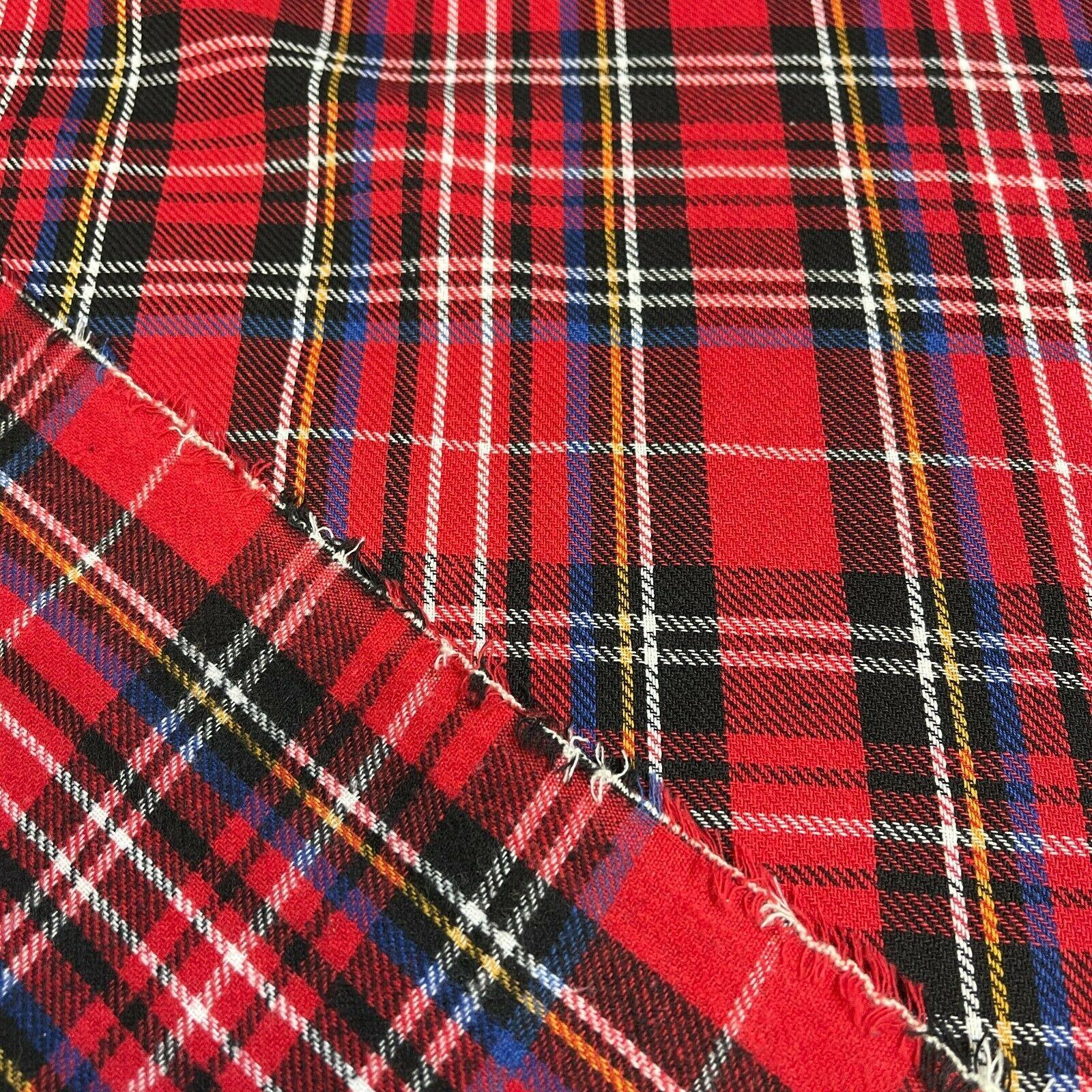 Soft Brushed Tartan Check Plaid Winceyette printed Fabric 55 inches wide MA1580