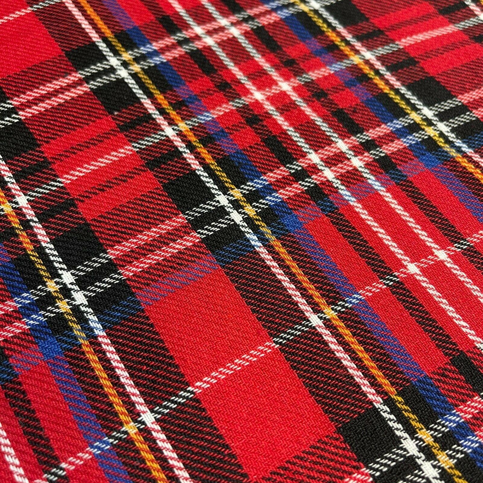 Soft Brushed Tartan Check Plaid Winceyette printed Fabric 55 inches wide MA1580