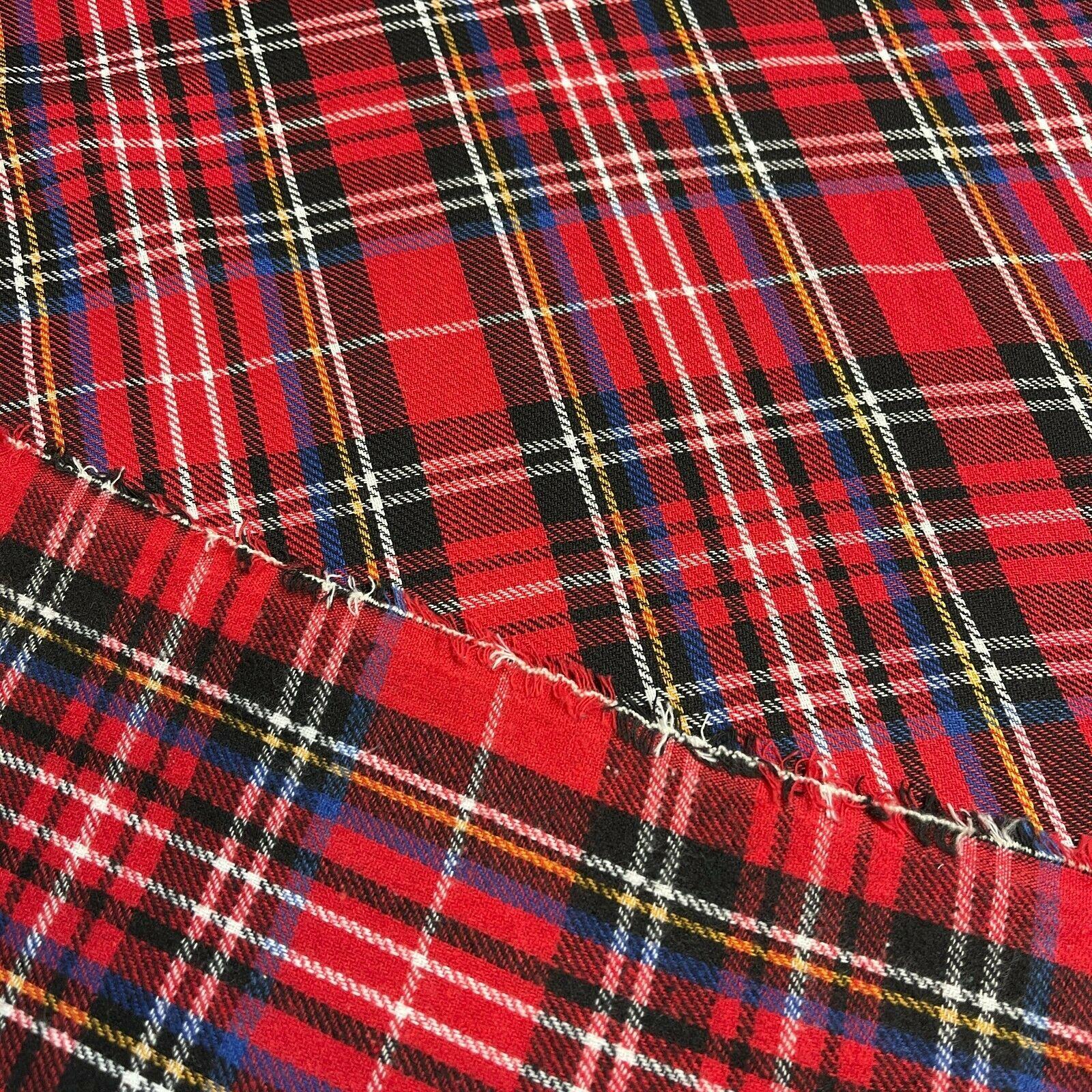 Soft Brushed Tartan Check Plaid Winceyette printed Fabric 55 inches wide MA1580