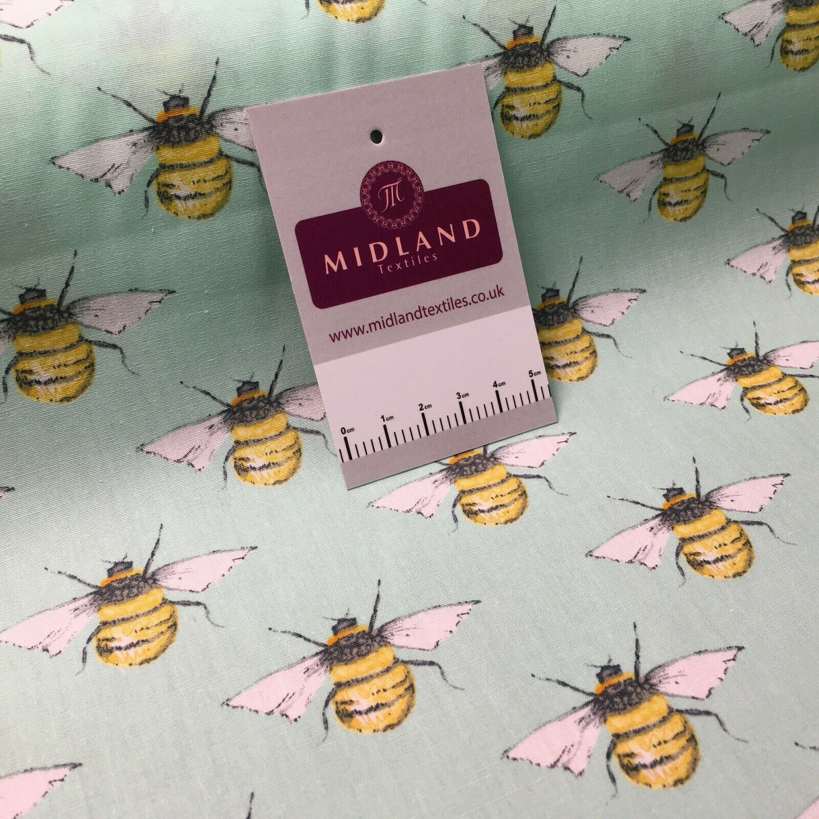 100% Cotton Poplin printed bees craft mask Fabric 110 cm MD1398 Mtex
