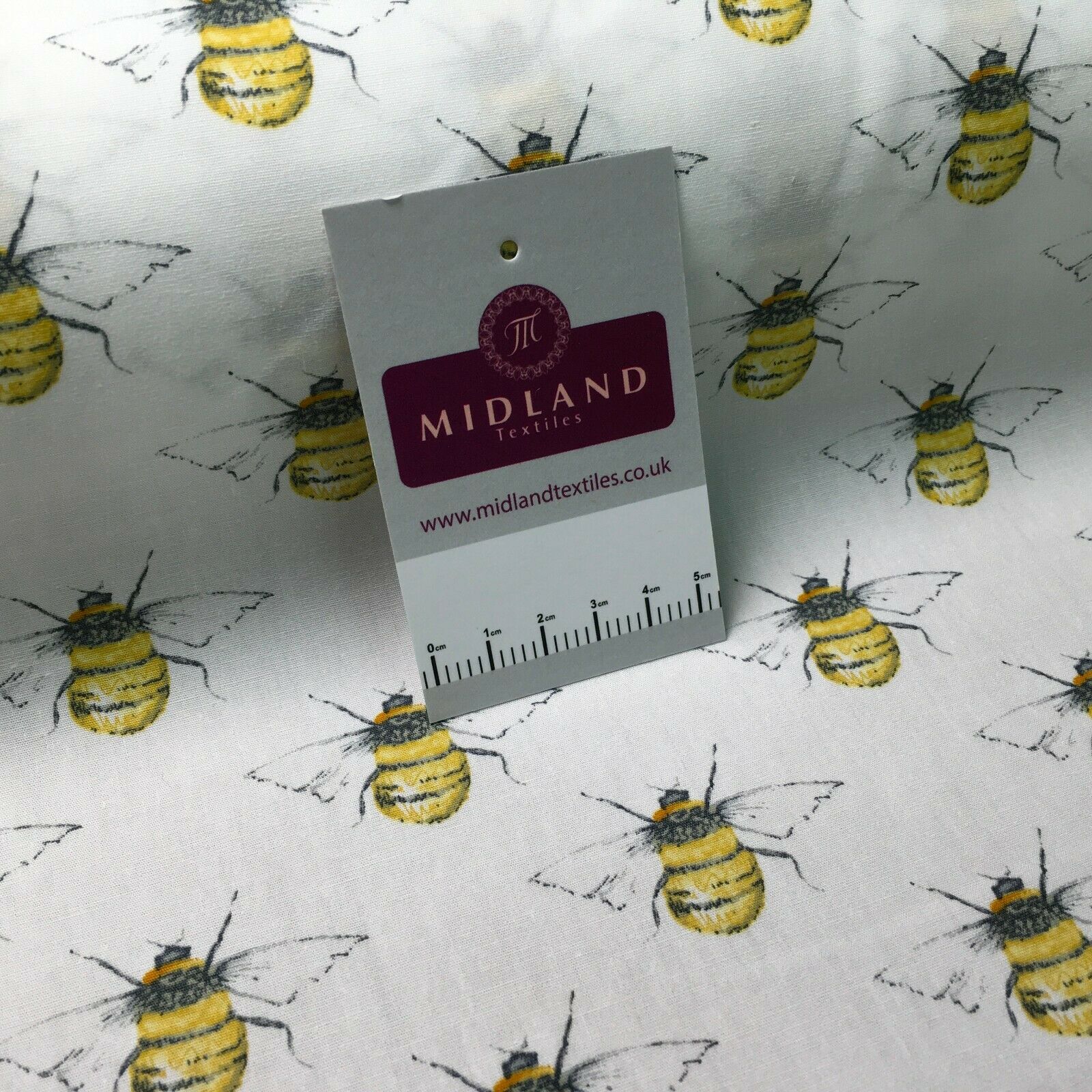 100% Cotton Poplin printed bees craft mask Fabric 110 cm MD1398 Mtex