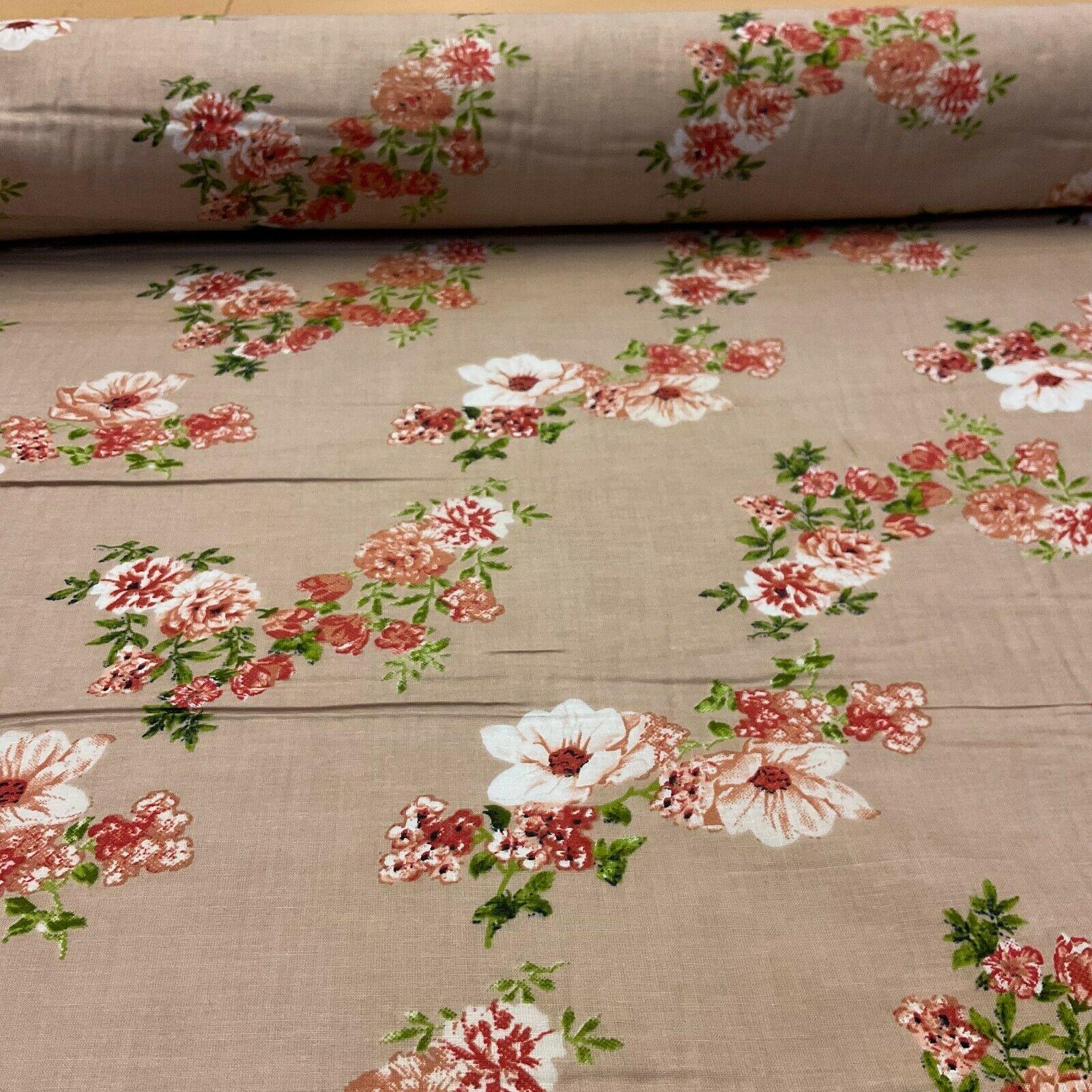 Cotton Lawn Voile Summer Floral Printed Dress fabric 111cm wide M1592