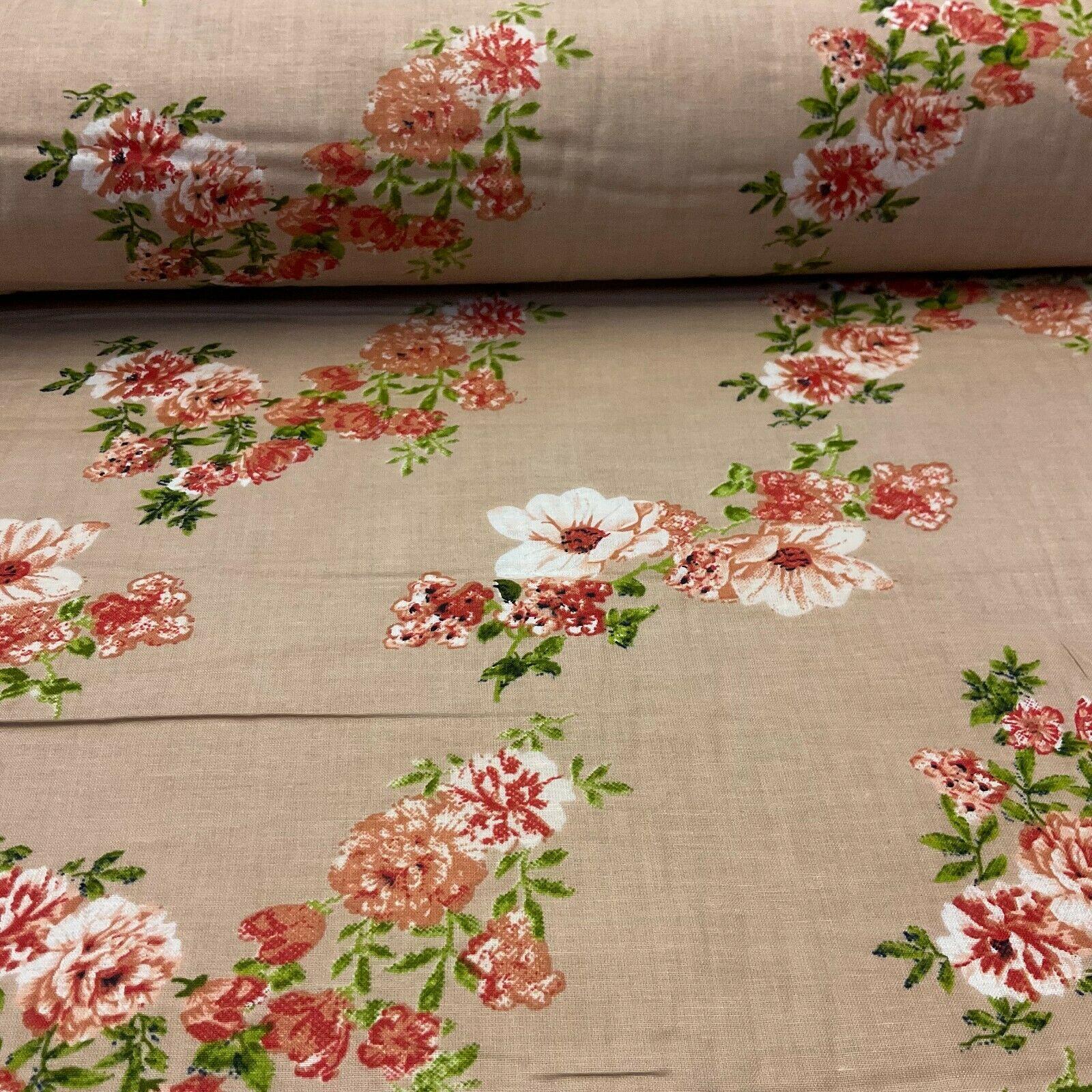 Cotton Lawn Voile Summer Floral Printed Dress fabric 111cm wide M1592