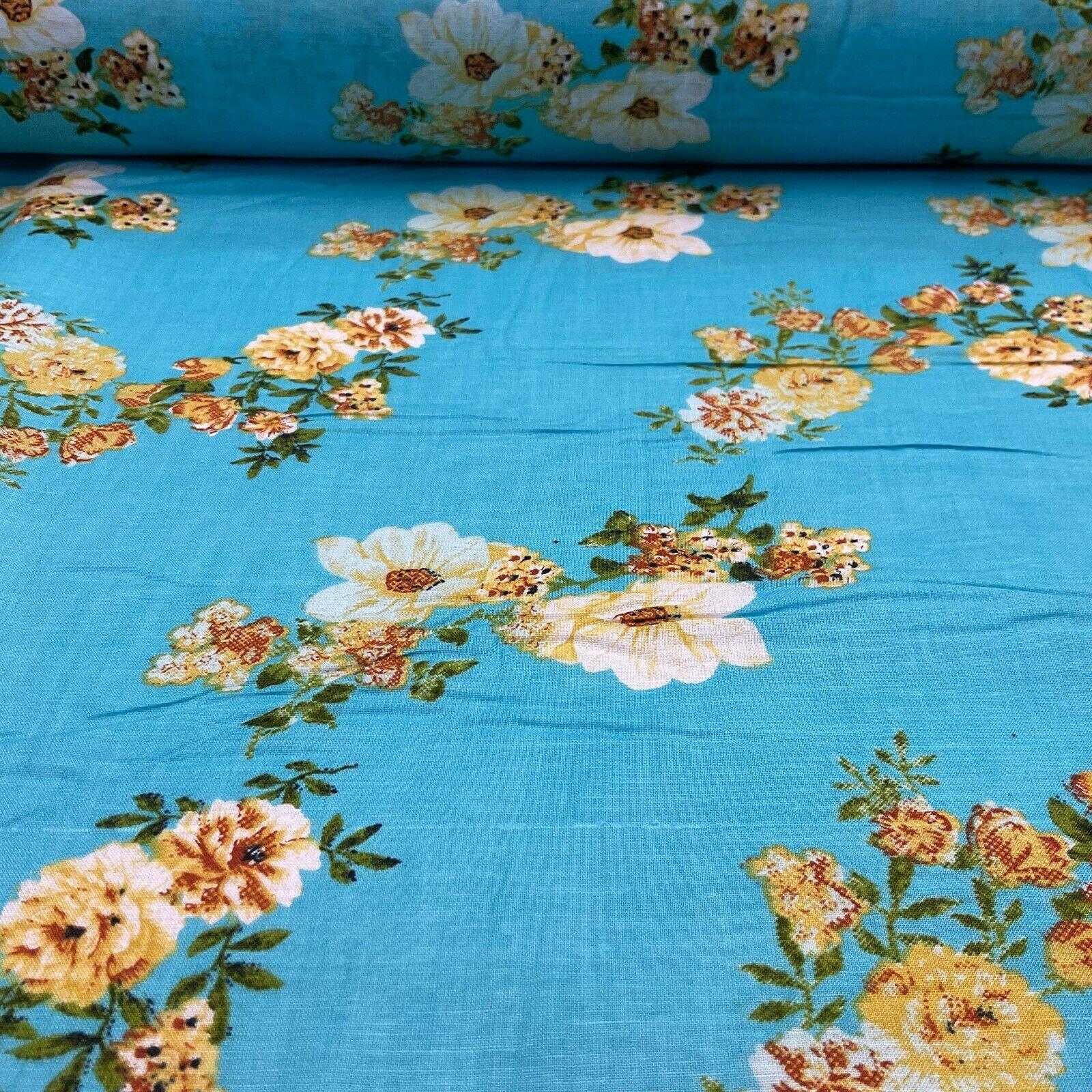 Cotton Lawn Voile Summer Floral Printed Dress fabric 111cm wide M1592