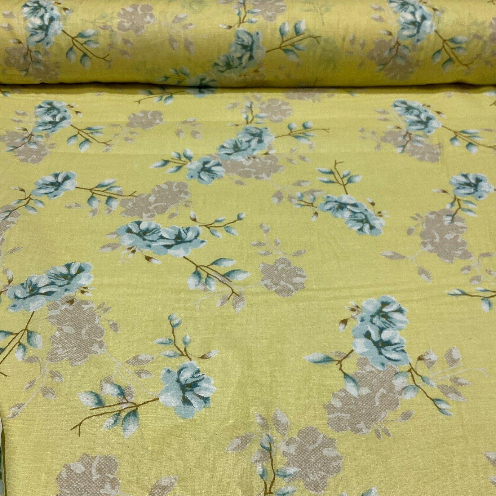 Cotton Lawn Voile Pastel Summer Floral Printed Dress fabric 111cm M1591