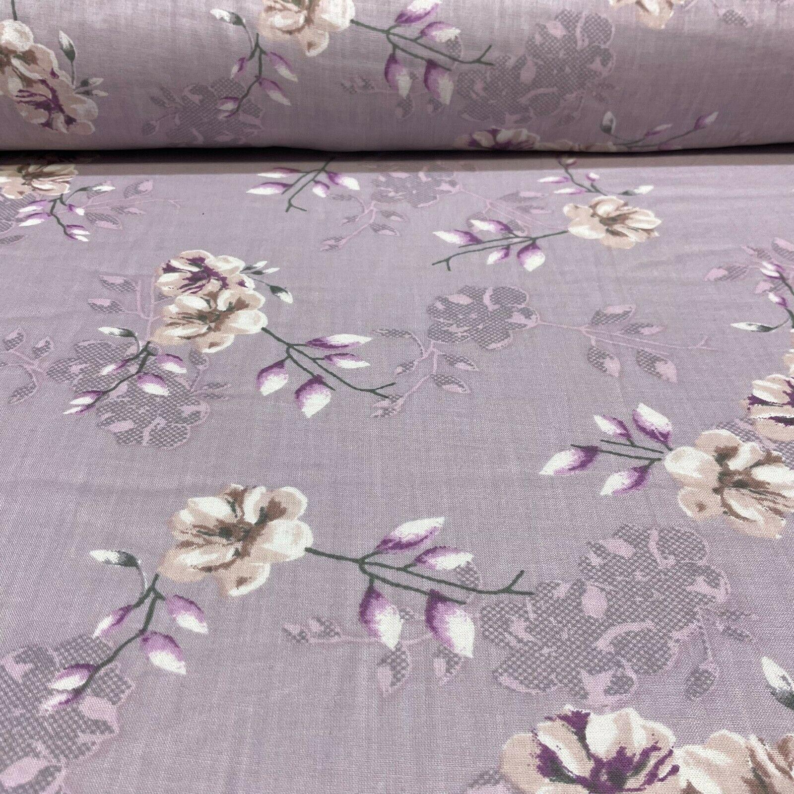 Cotton Lawn Voile Pastel Summer Floral Printed Dress fabric 111cm M1591