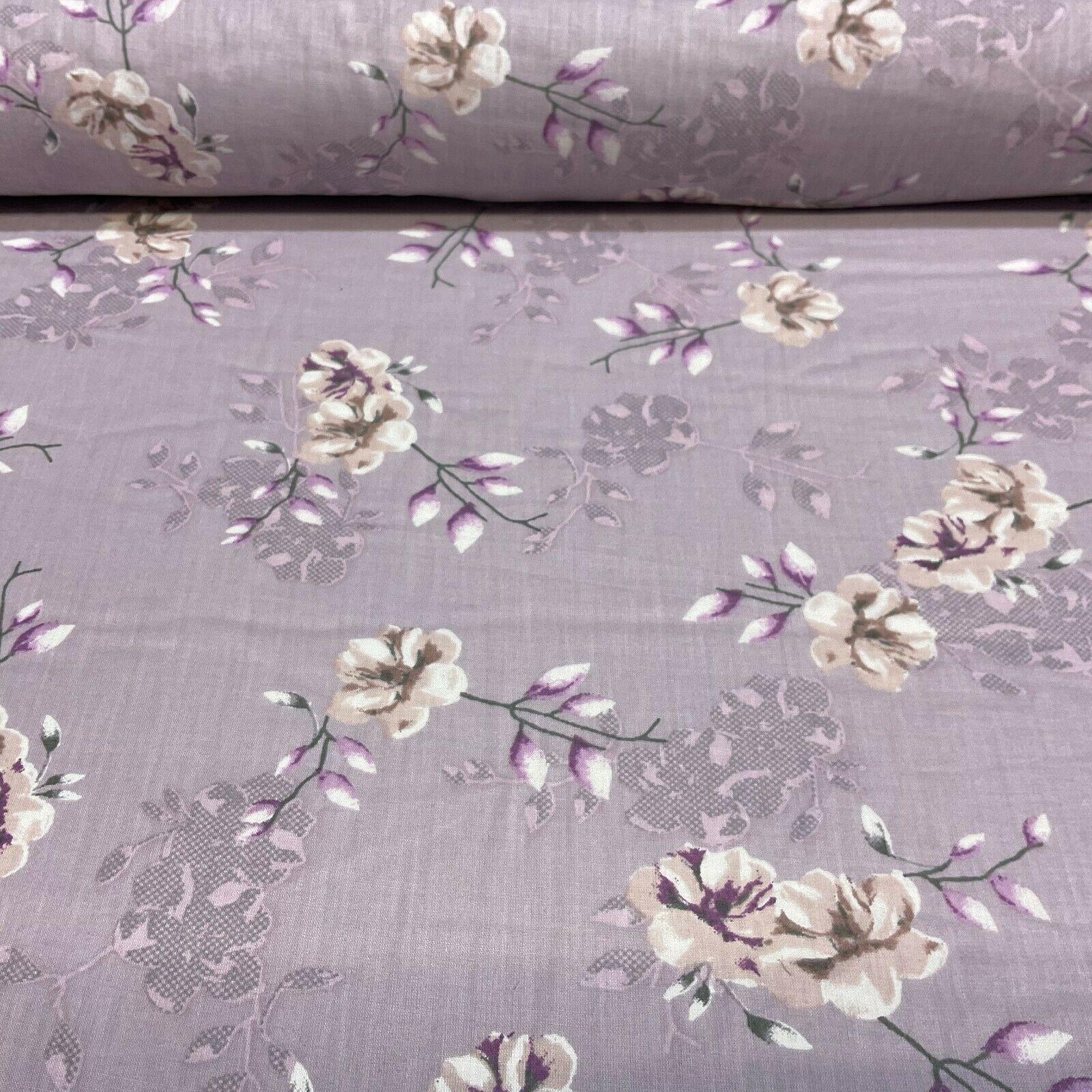 Cotton Lawn Voile Pastel Summer Floral Printed Dress fabric 111cm M1591