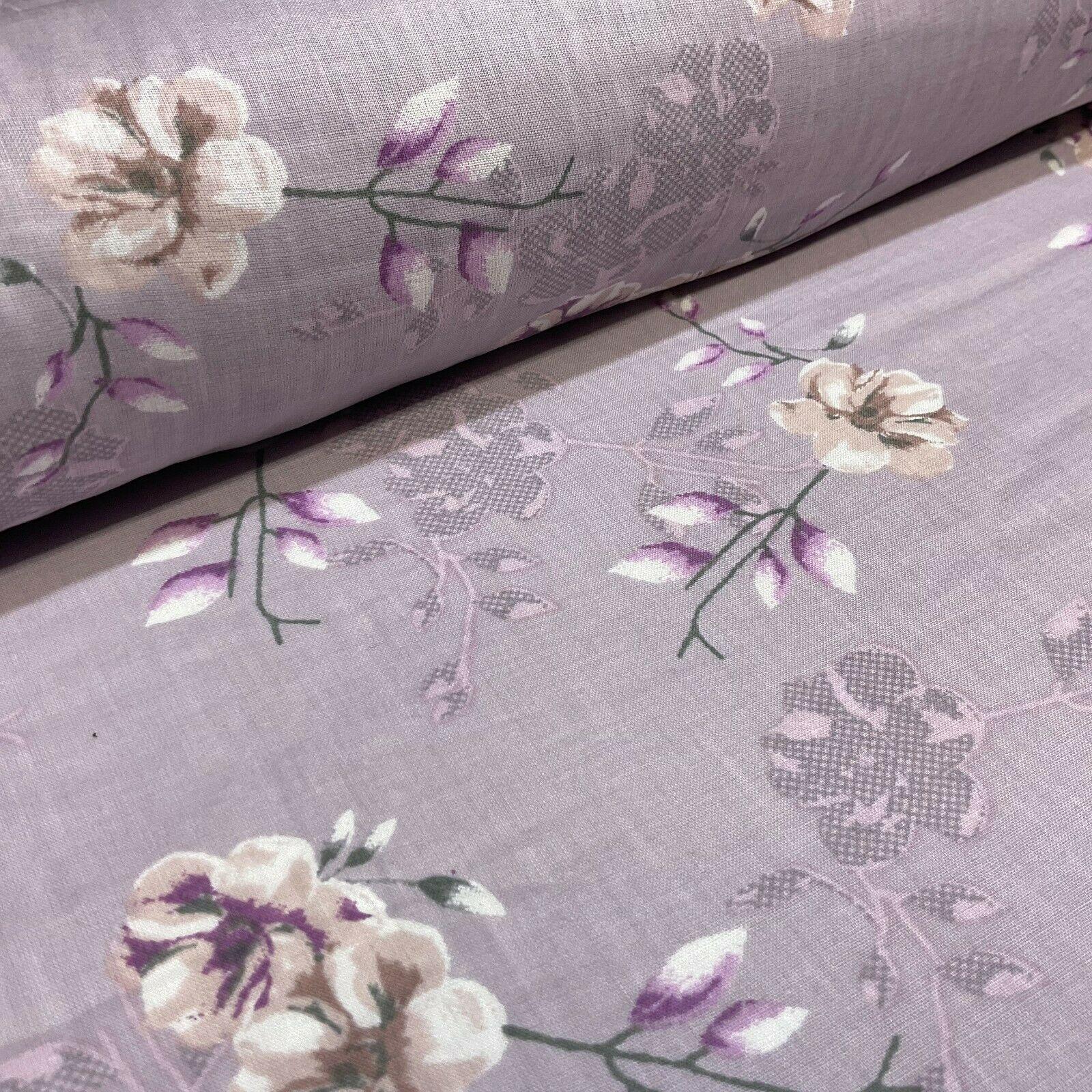 Cotton Lawn Voile Pastel Summer Floral Printed Dress fabric 111cm M1591