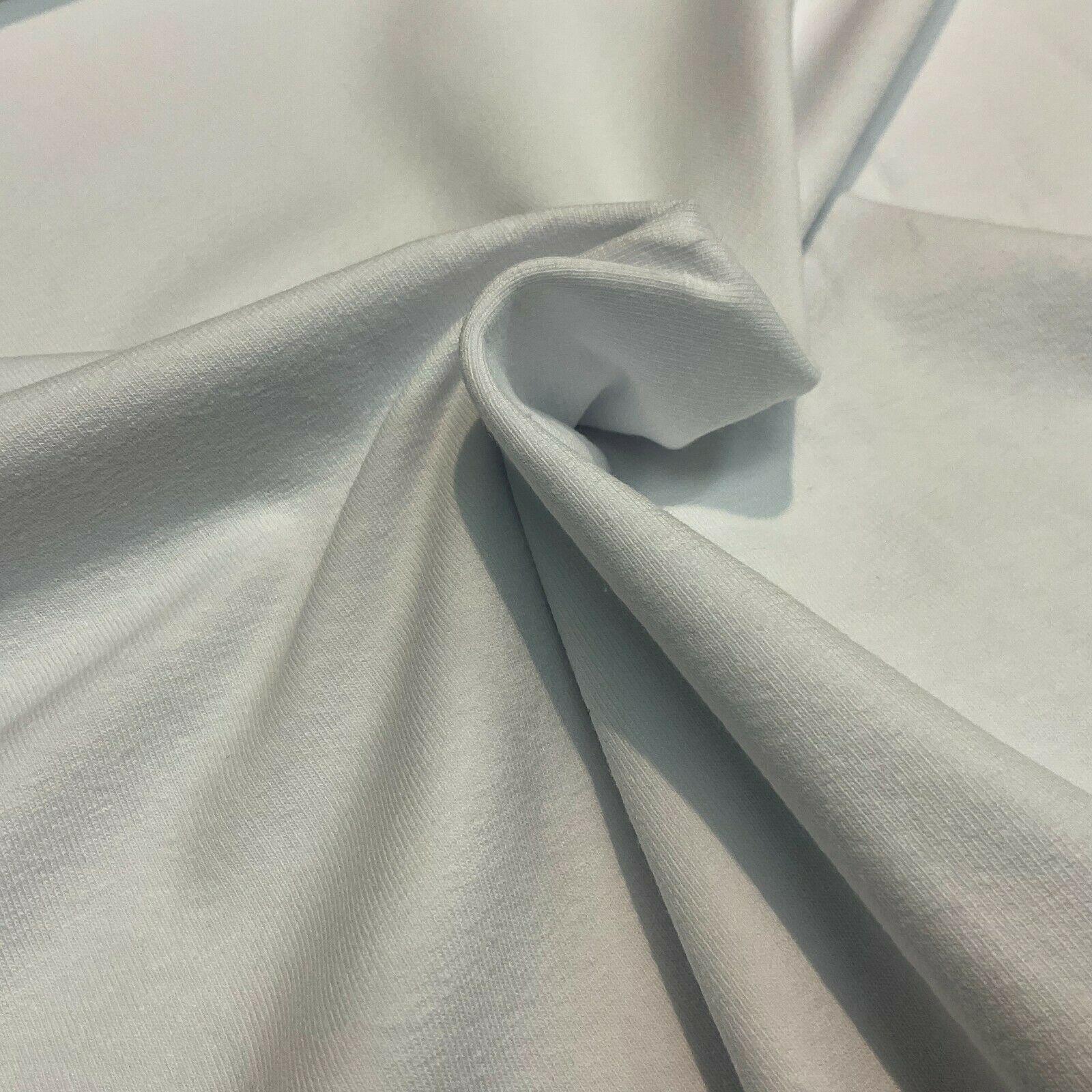 Plain Cotton stretch Jersey knit dress baby grow T-shirt fabric 158cm Wide M1587
