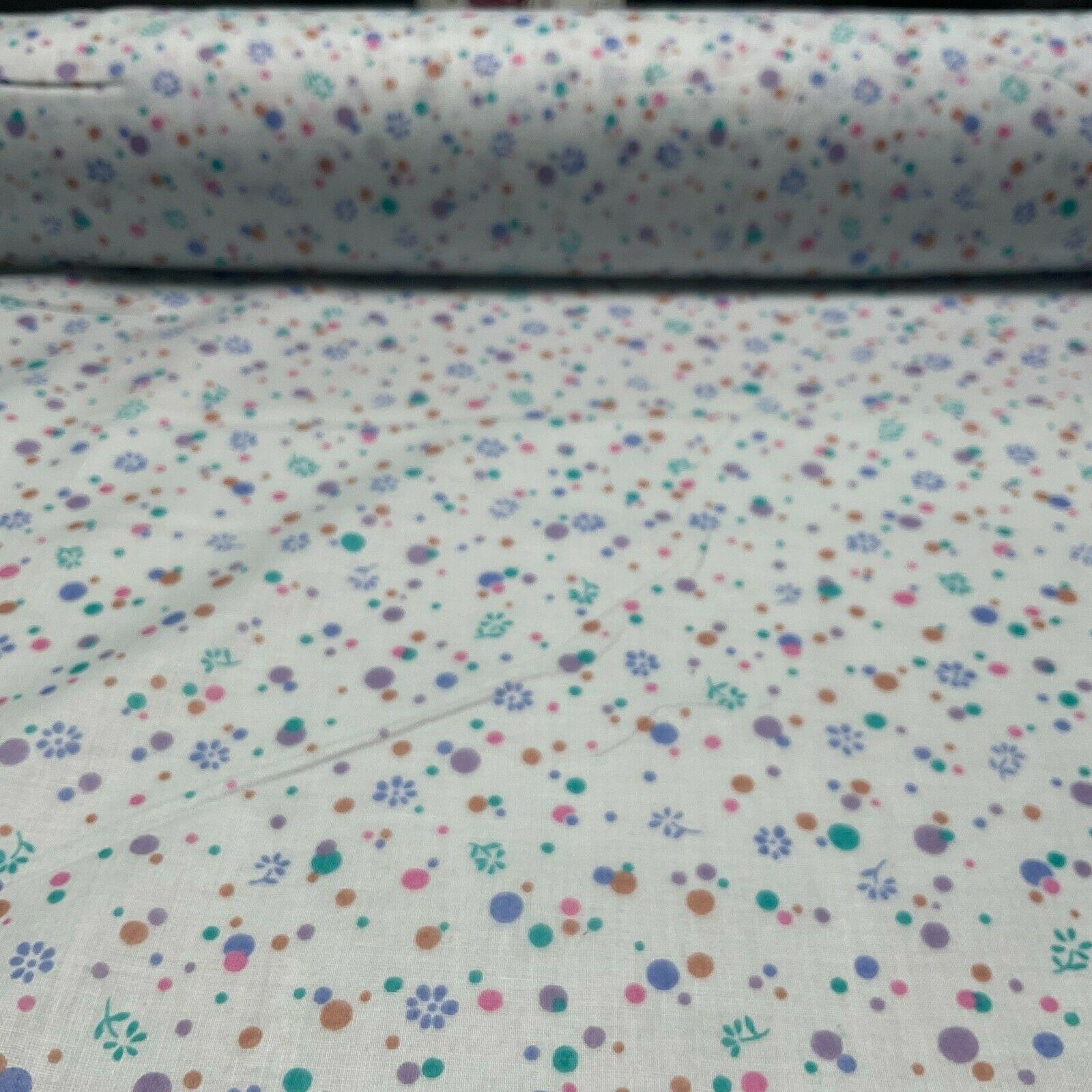 Cotton Lawn Summer small Floral dot Printed Dress fabric 111cm wide M1595