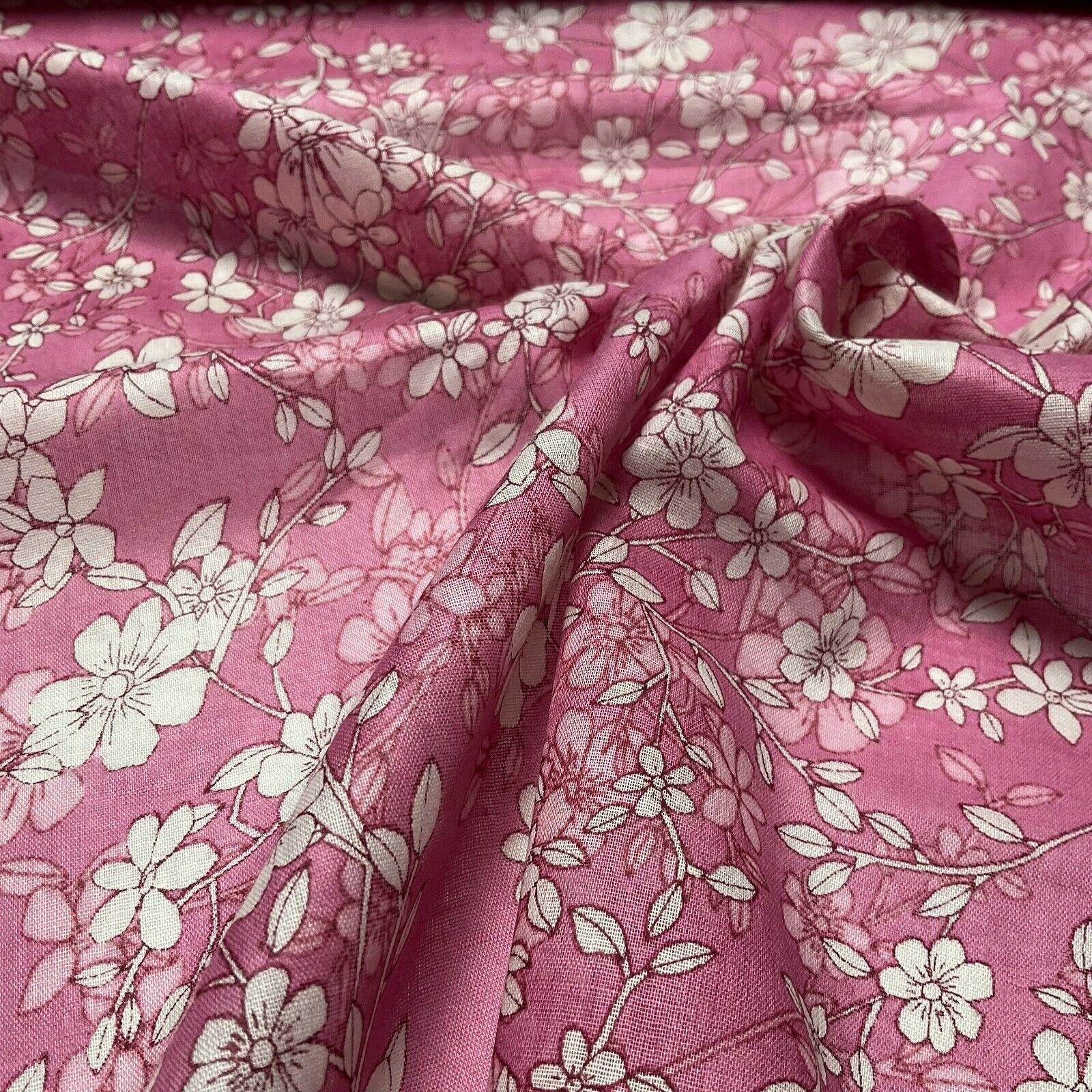 Cotton Voile Pastel Summer Floral Printed Dress fabric 111cm M1594