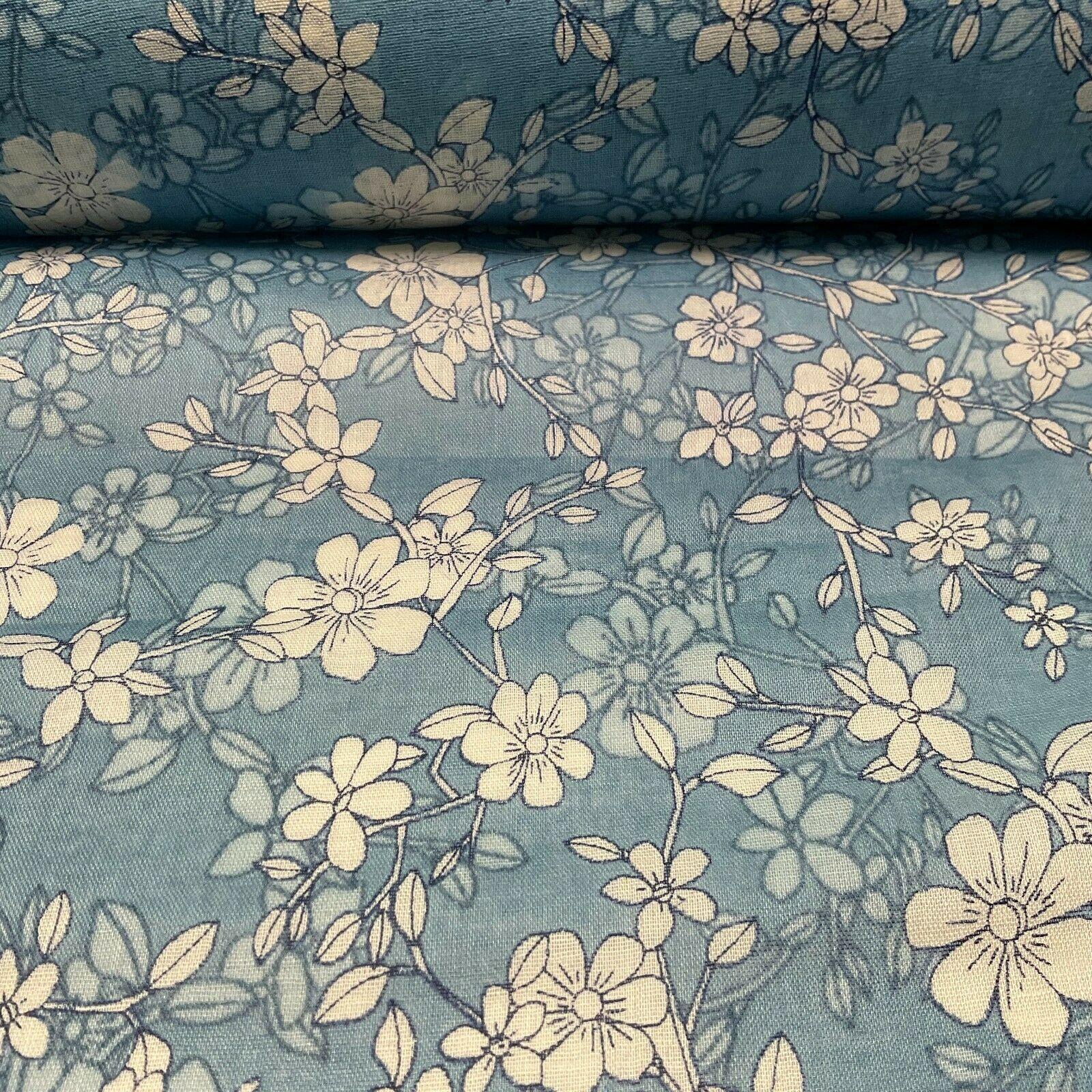 Cotton Voile Pastel Summer Floral Printed Dress fabric 111cm M1594