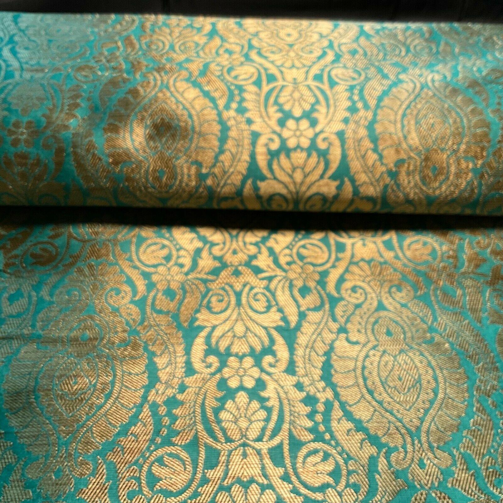 Ornamental Damask Brocade Wedding Banarsi Fabric 147 cm wide  M1567