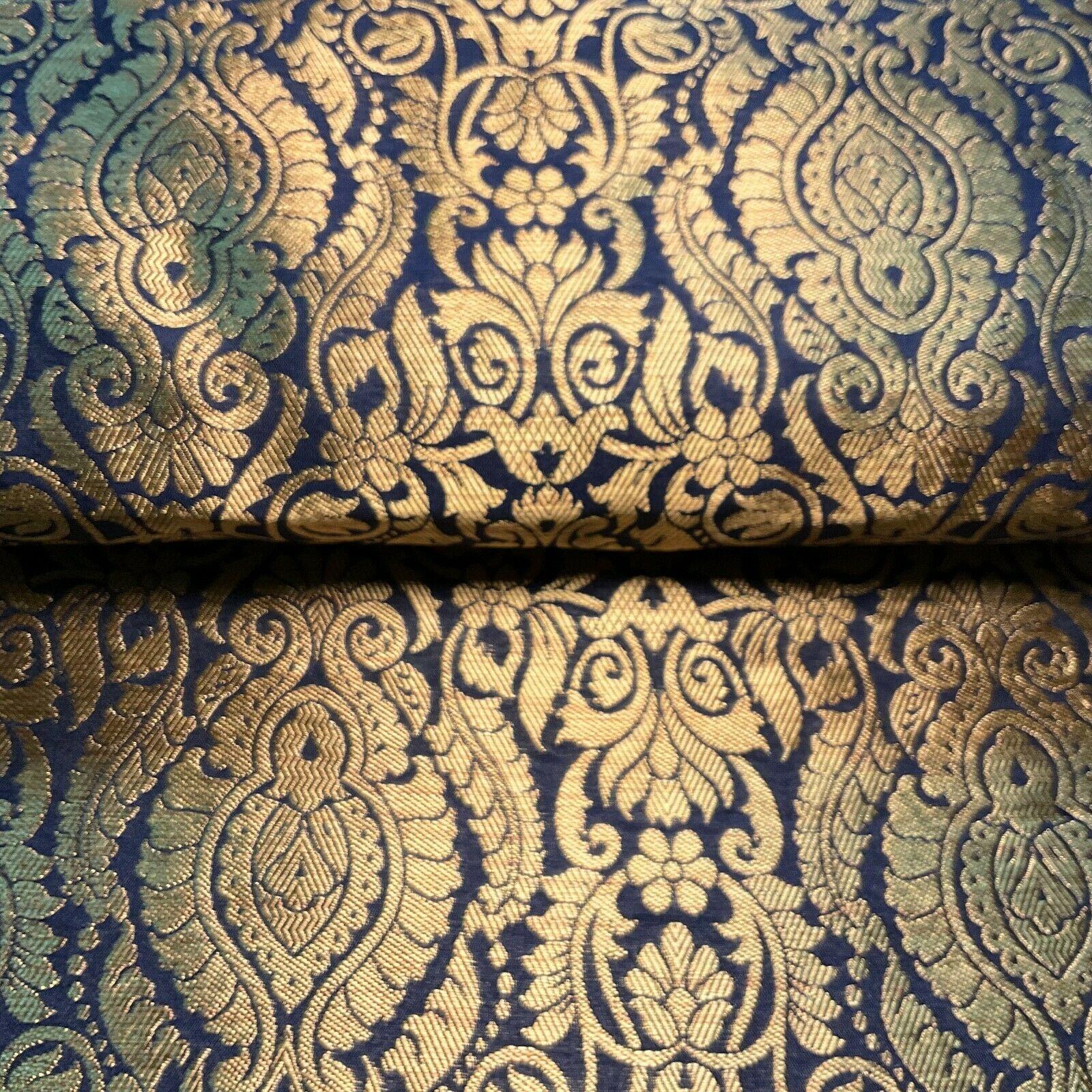 Ornamental Damask Brocade Wedding Banarsi Fabric 147 cm wide  M1567