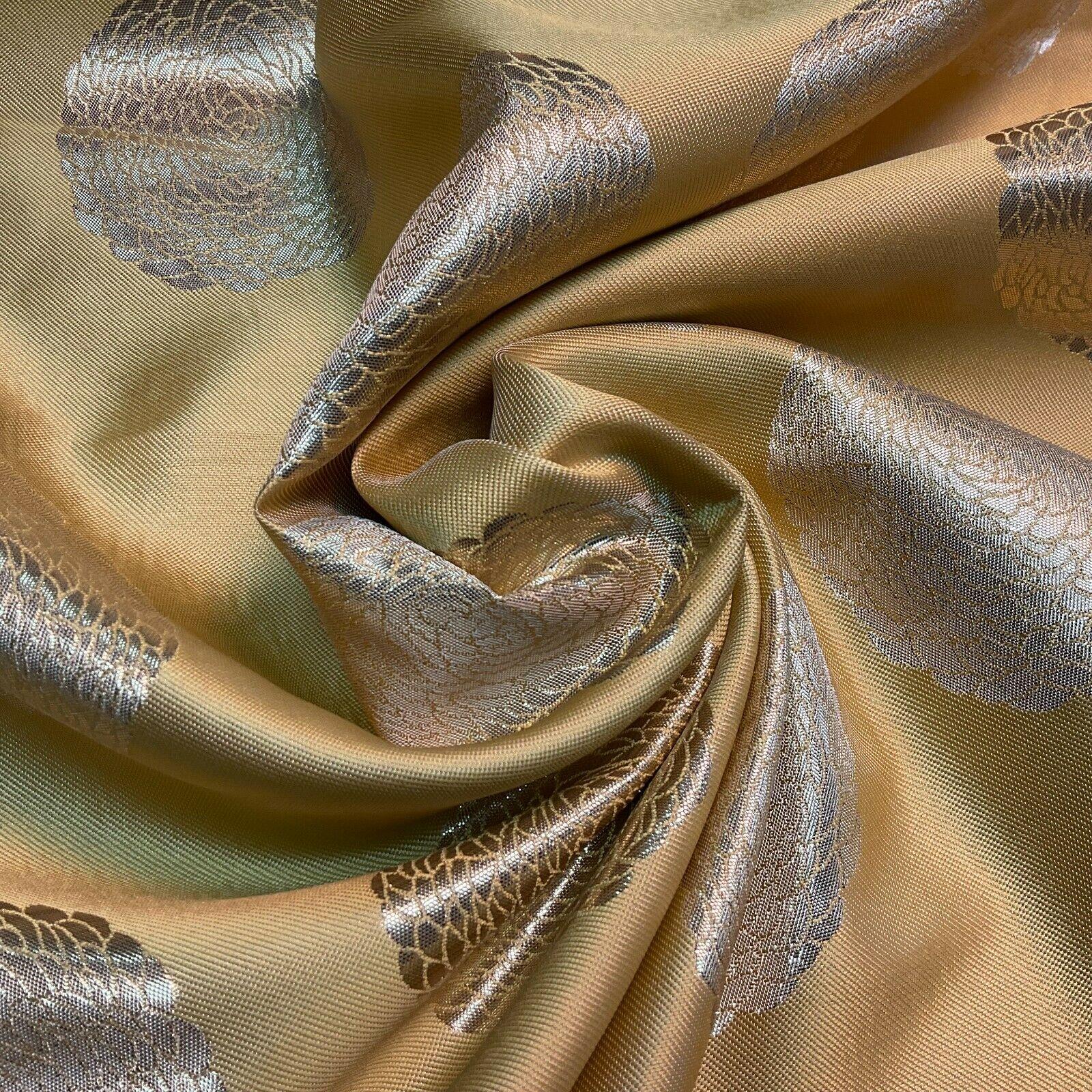 Circle Brocade Wedding Banarsi ideal for Cushion Cover Fabric 147 cm M1596