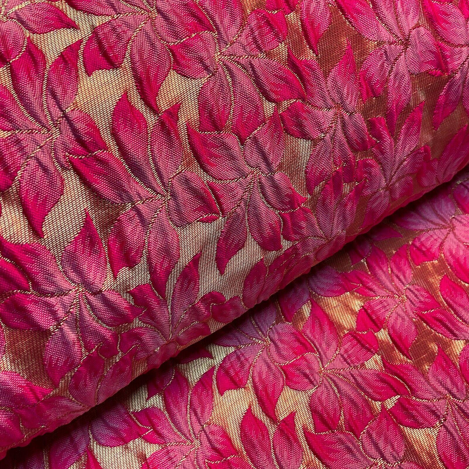 Floral Thick Brocade Wedding Indian Banarsi Fabric 147 cm M1503