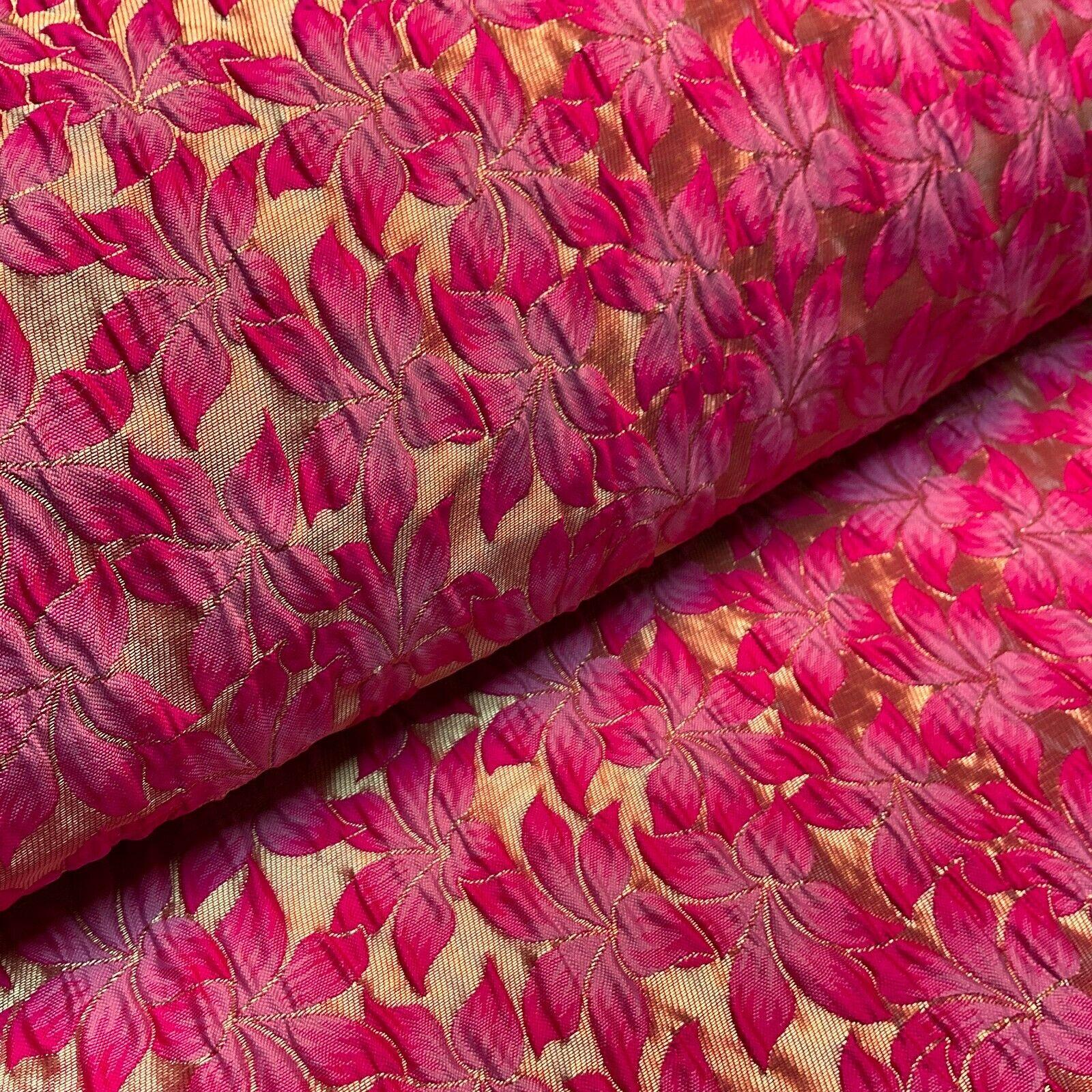 Floral Thick Brocade Wedding Indian Banarsi Fabric 147 cm M1503