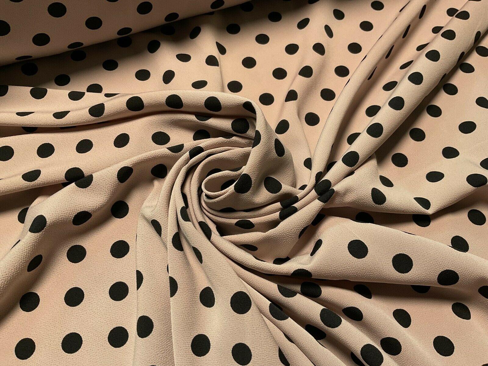 Koshibo Crepe De Chine Polka dot spot Printed Dress fabric 147 cm M1601