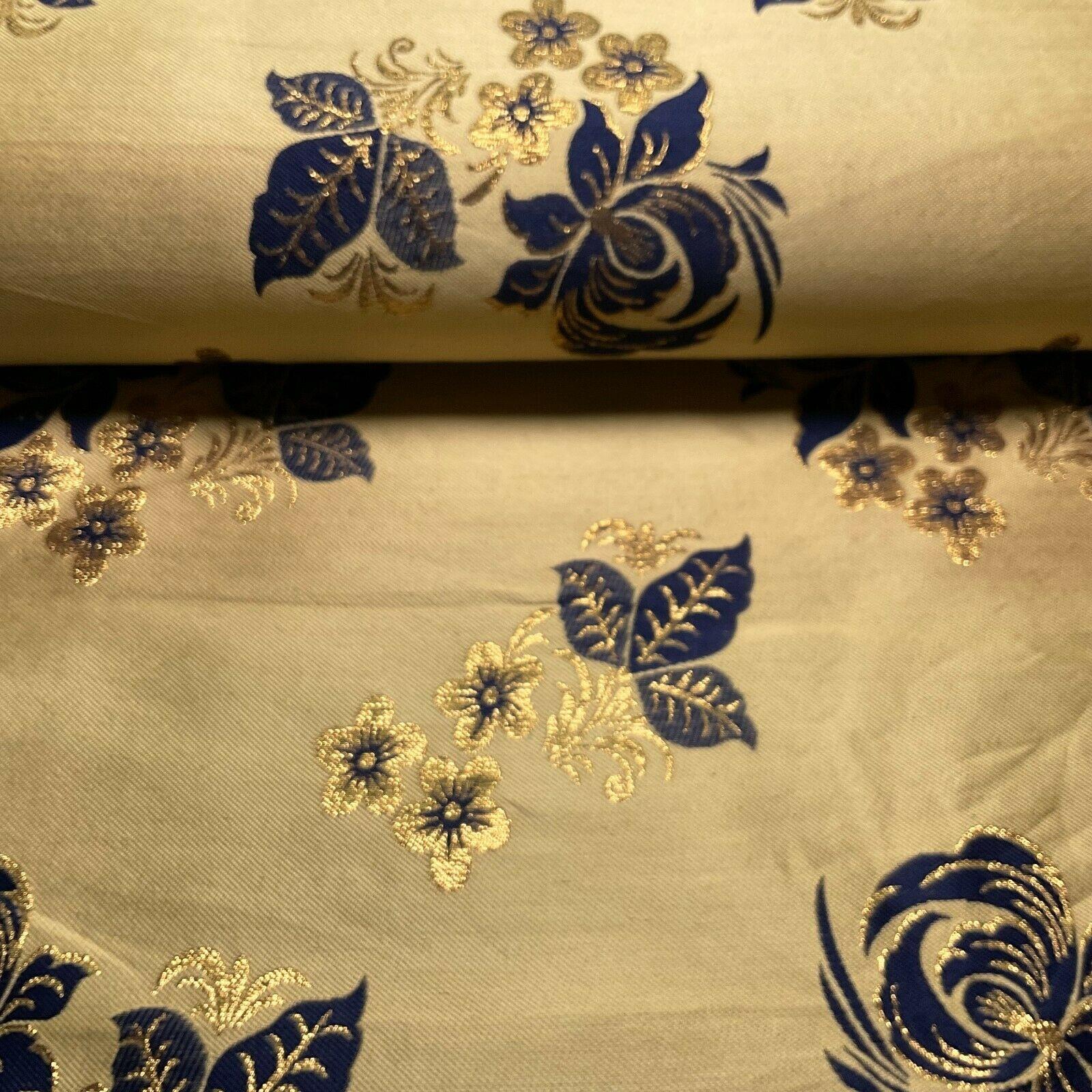 simple Floral Brocade Wedding Banarsi waistcoat Fabric 127 cm wide M1504