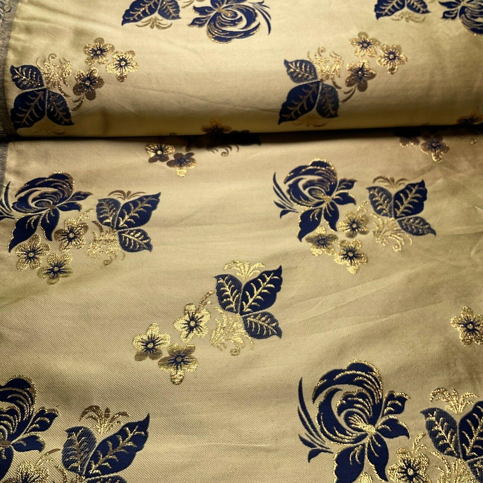 simple Floral Brocade Wedding Banarsi waistcoat Fabric 127 cm wide M1504