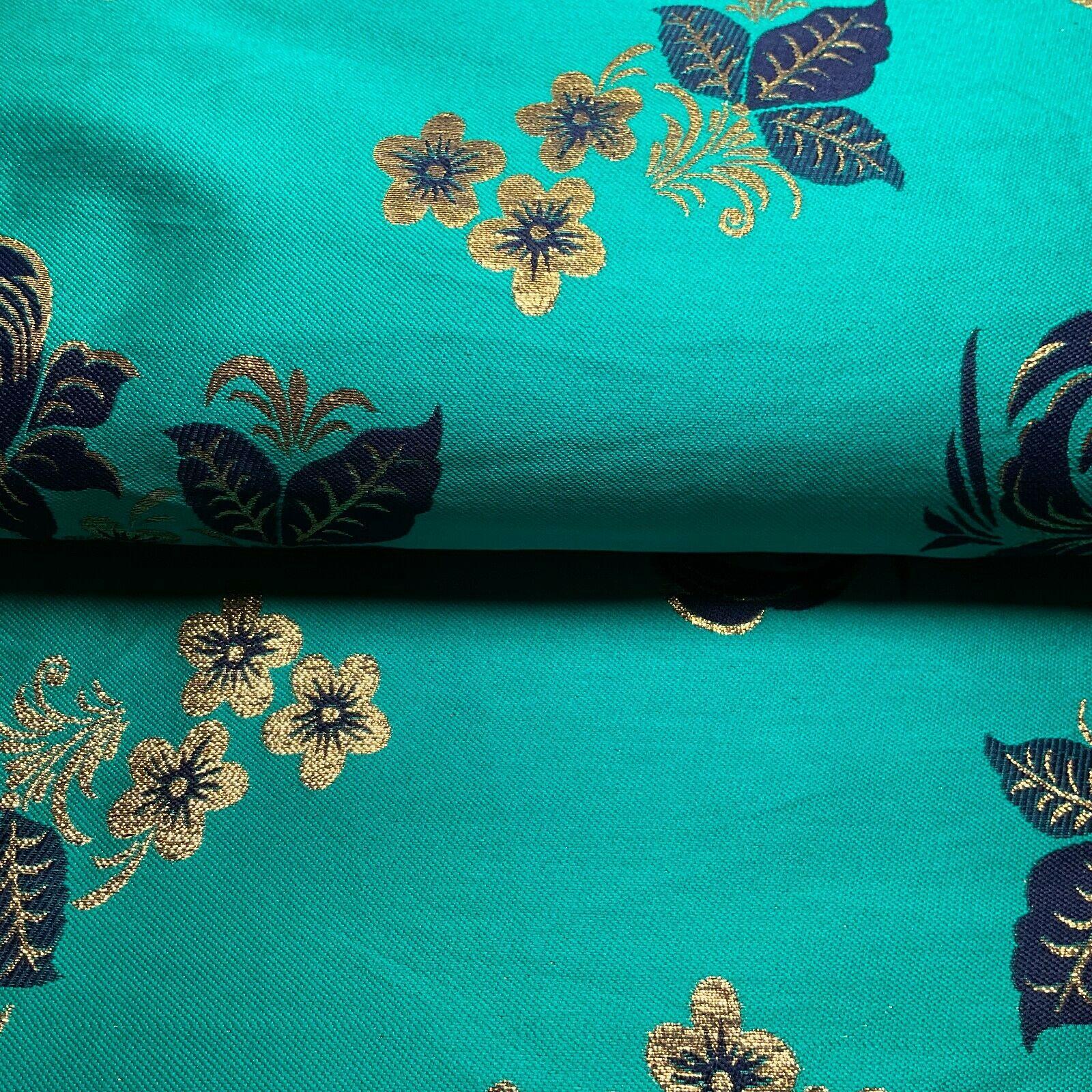 simple Floral Brocade Wedding Banarsi waistcoat Fabric 127 cm wide M1504