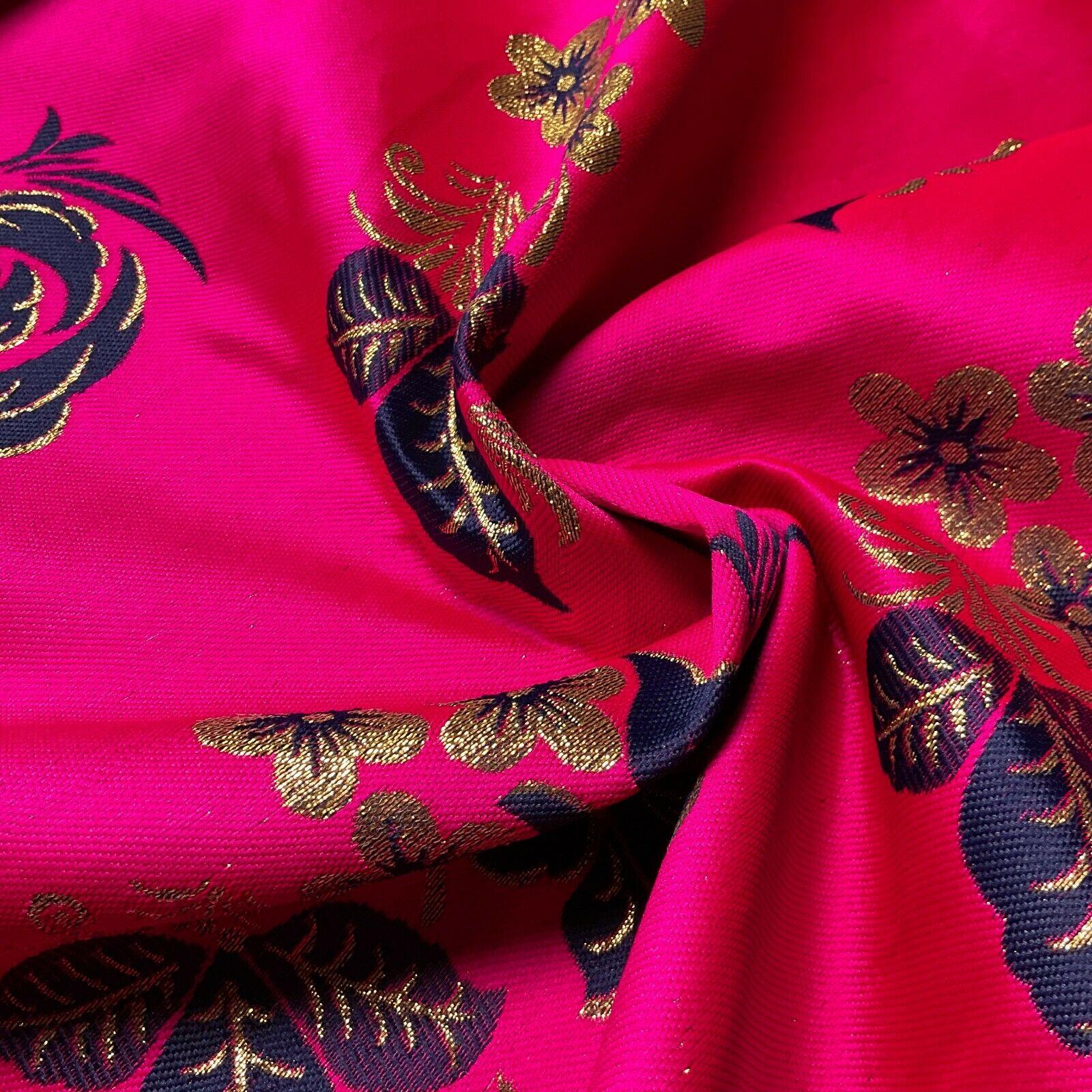 simple Floral Brocade Wedding Banarsi waistcoat Fabric 127 cm wide M1504